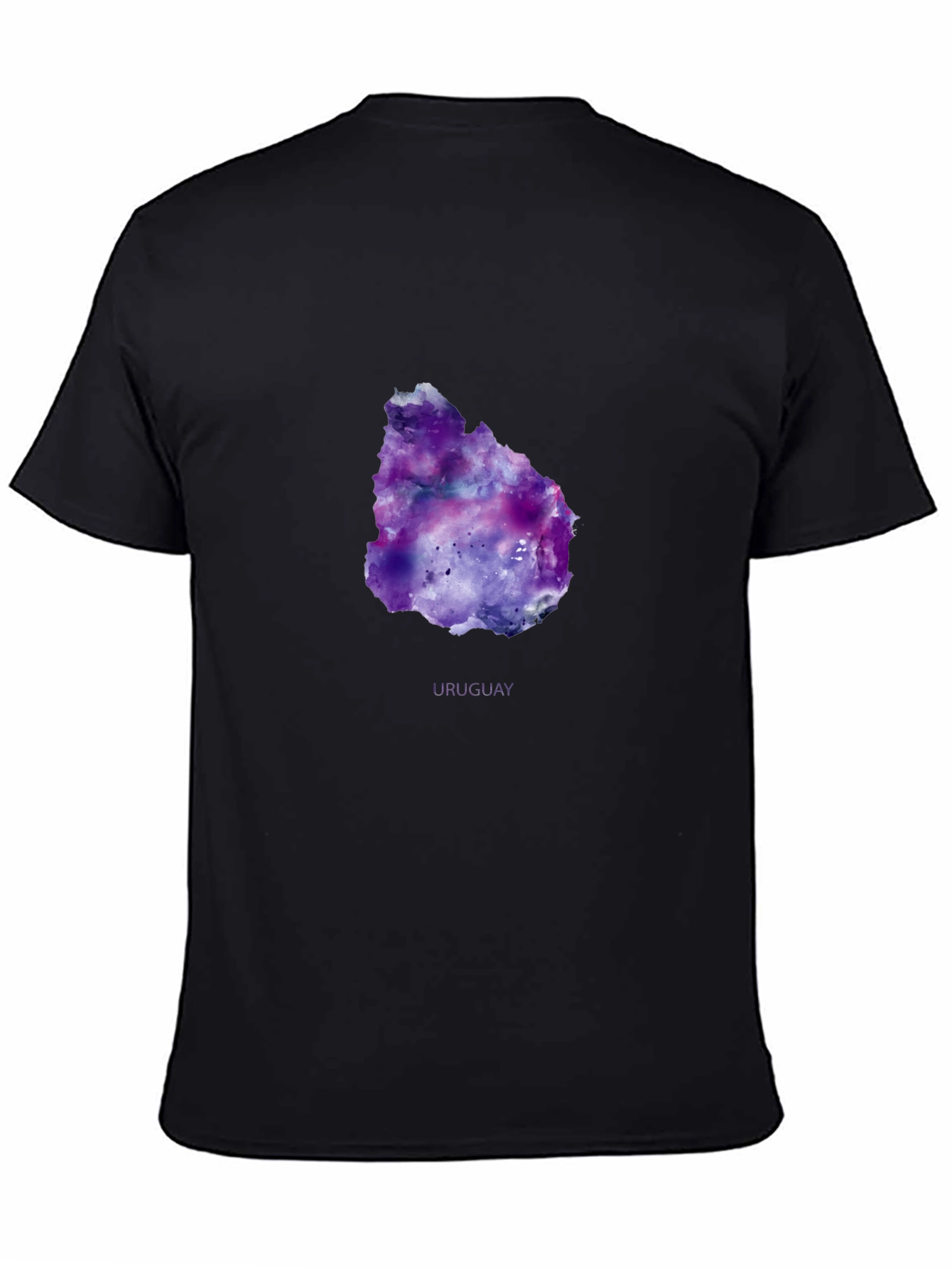 Uruguay Galaxy Map T-Shirt - Black
