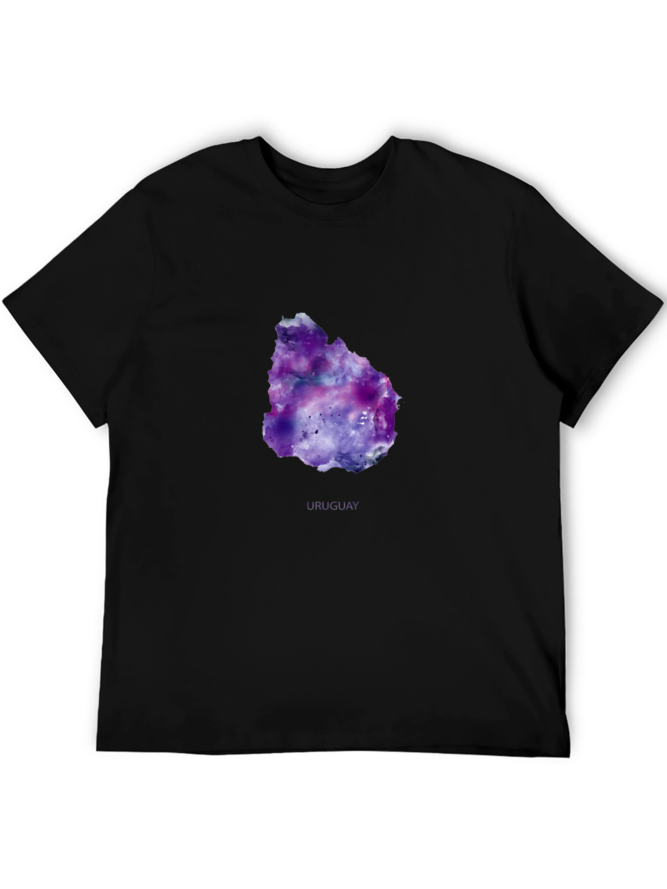 Uruguay Galaxy Map T-Shirt - Black