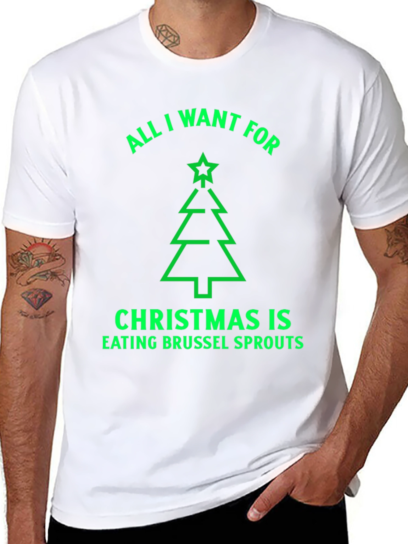 Funny Christmas Brussel Sprout Lover T-Shirt