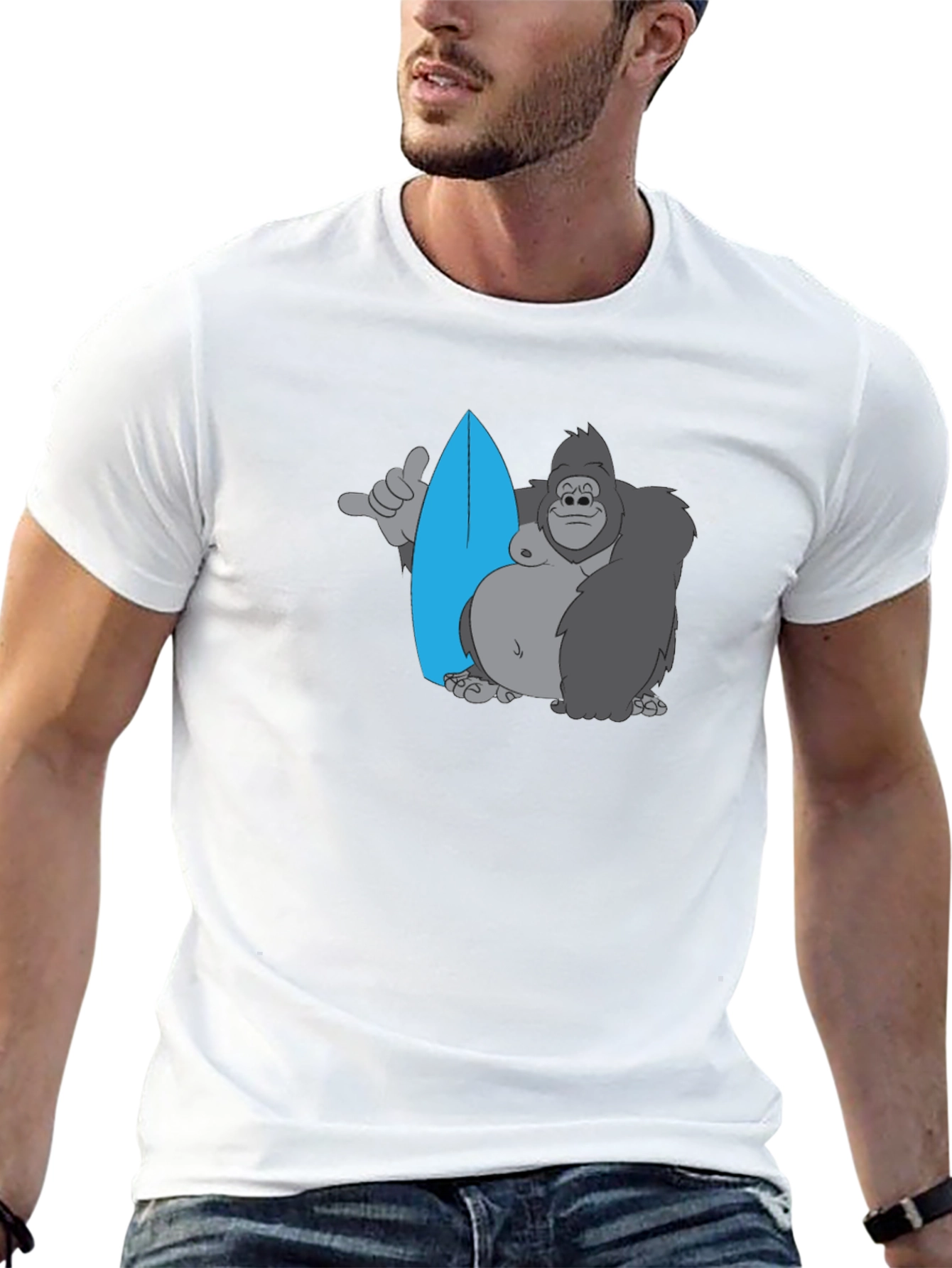 Surfing Gorilla Graphic T-Shirt - Relaxed Fit