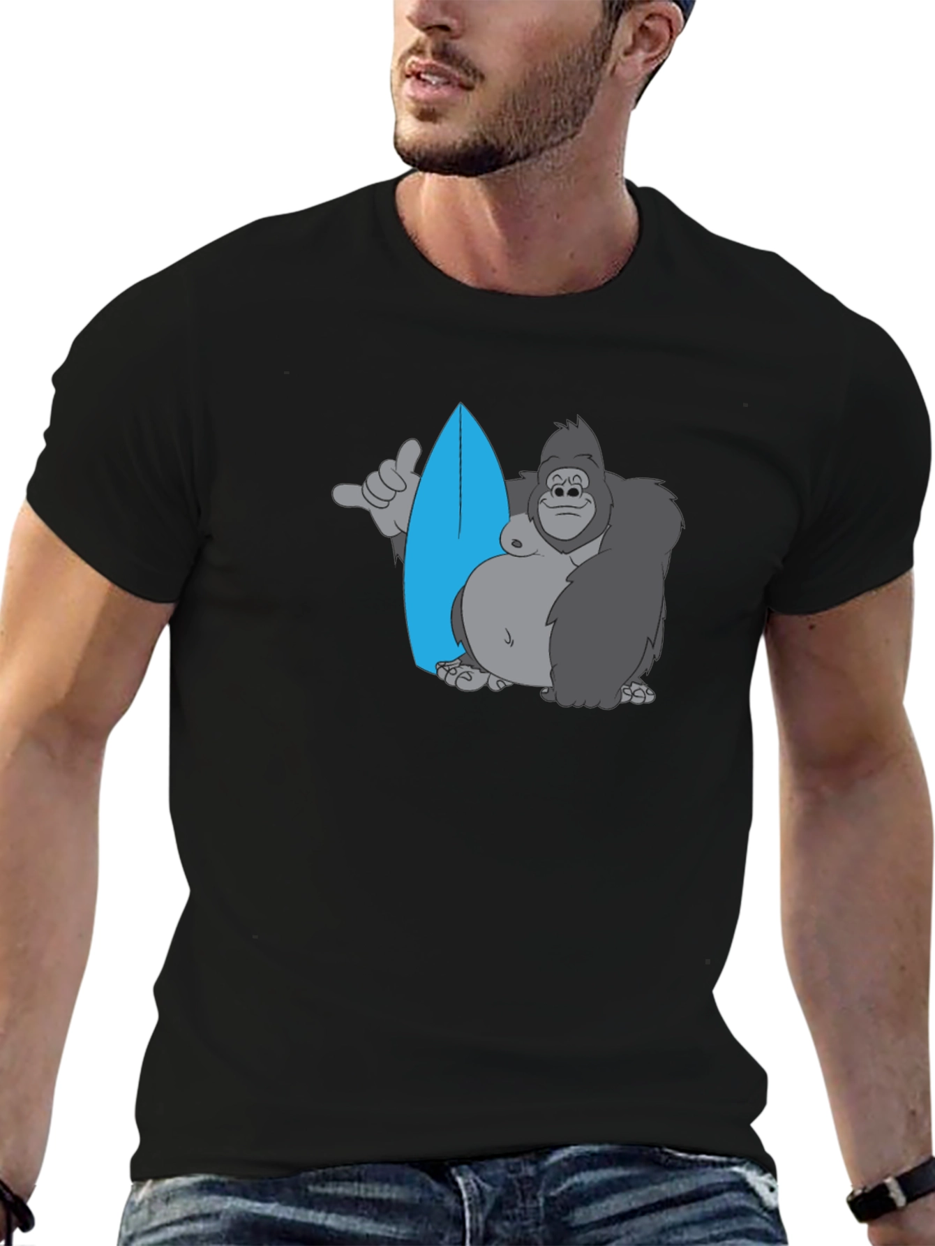 Surfing Gorilla Graphic T-Shirt - Relaxed Fit