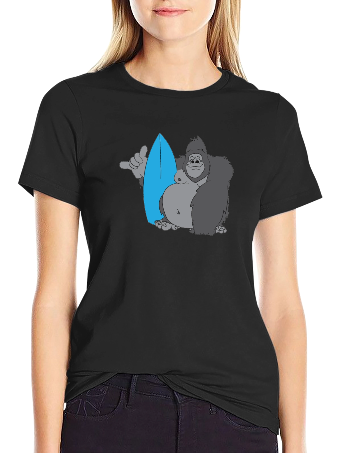 Surfing Gorilla Graphic T-Shirt - Relaxed Fit