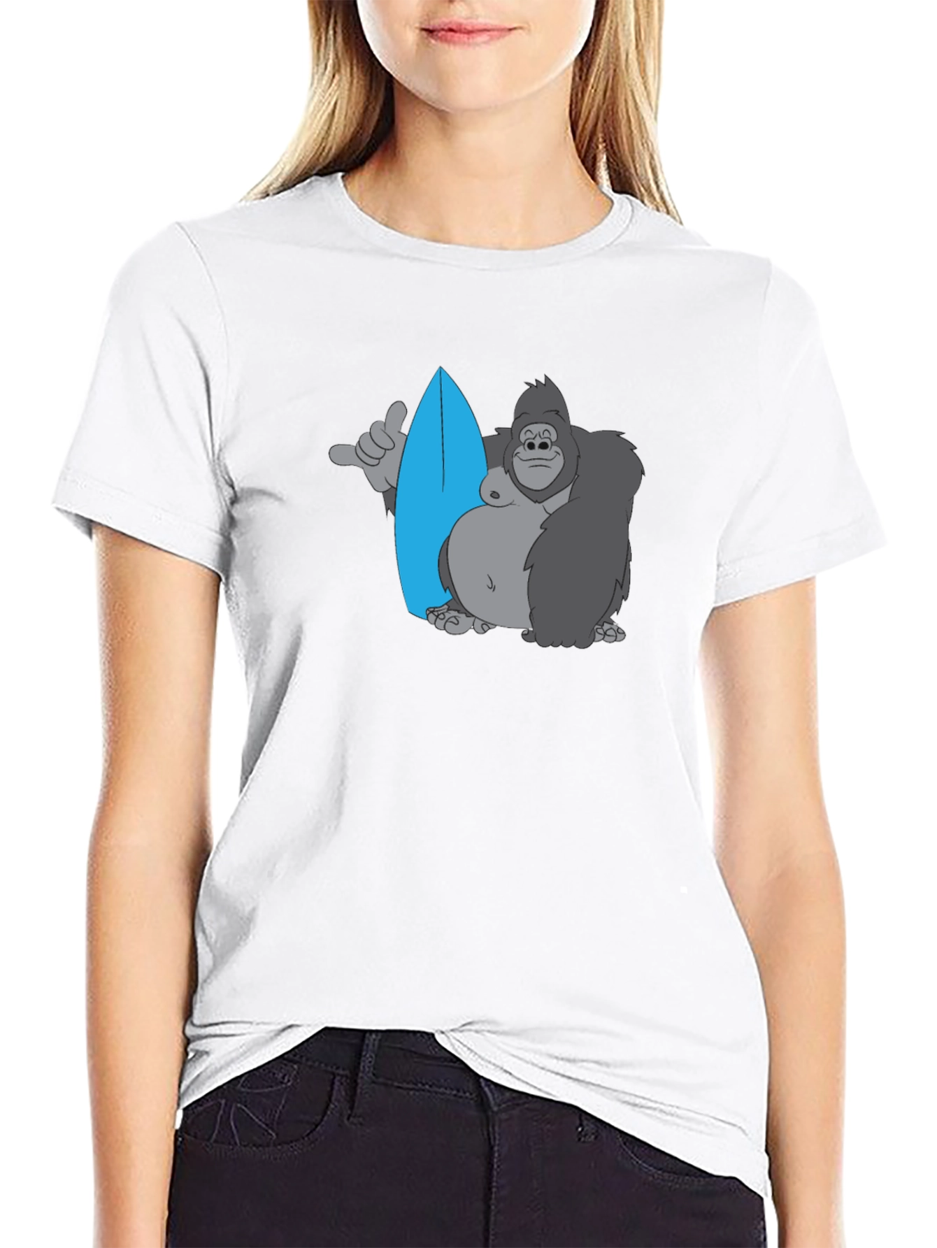 Surfing Gorilla Graphic T-Shirt - Relaxed Fit