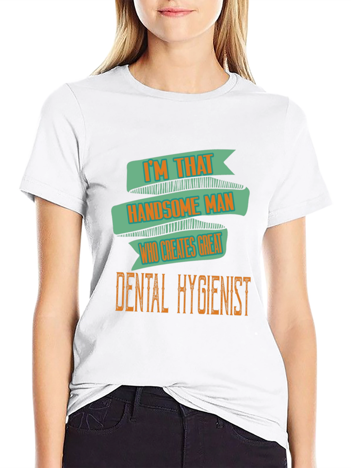 Handsome Dental Hygienist Mens Black T-Shirt