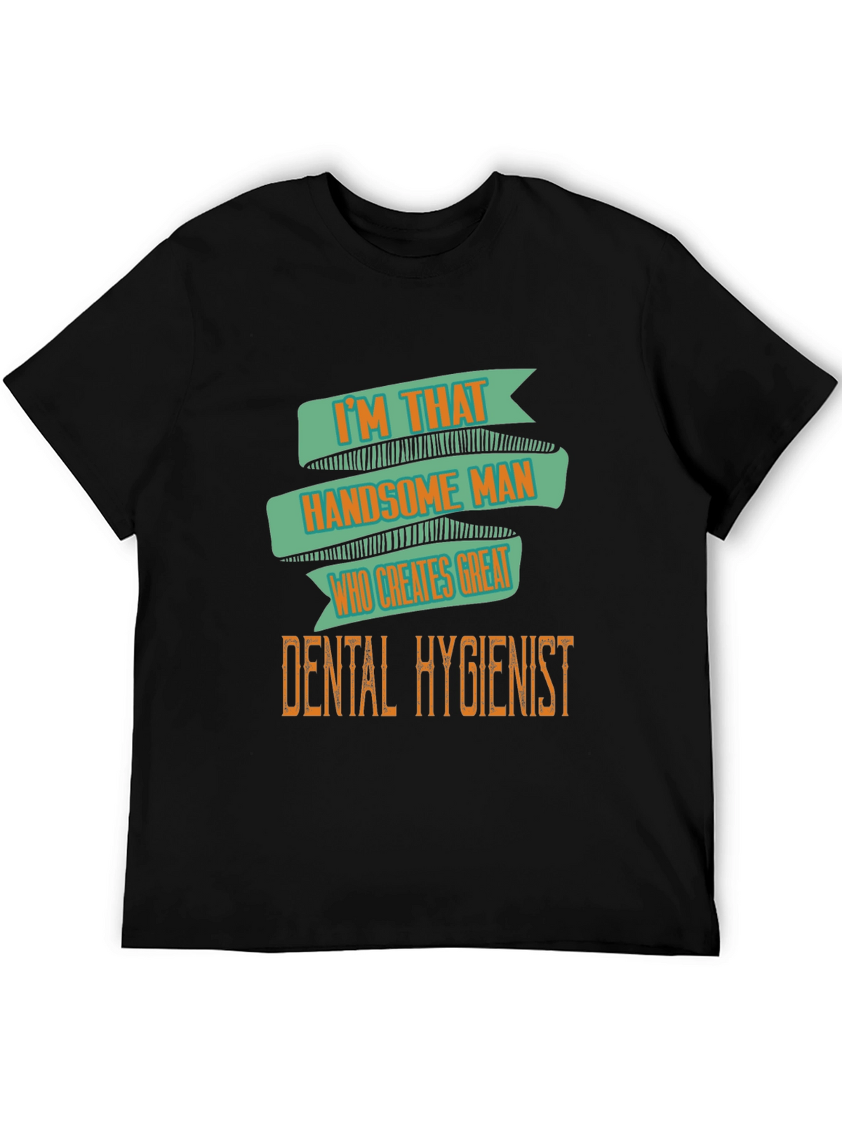 Handsome Dental Hygienist Mens Black T-Shirt
