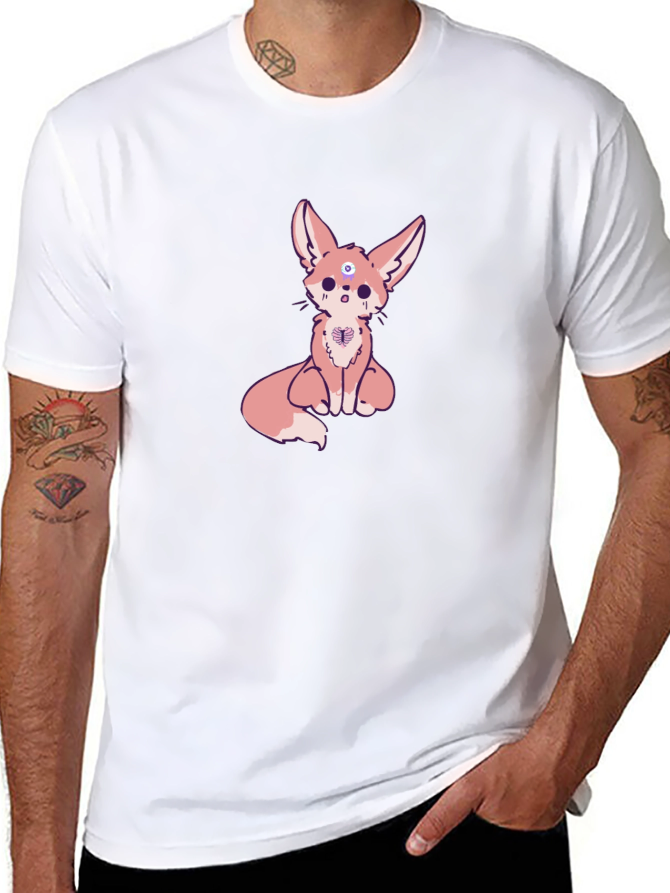 Mystic Fox Graphic Tee - Stylish Cotton Comfort