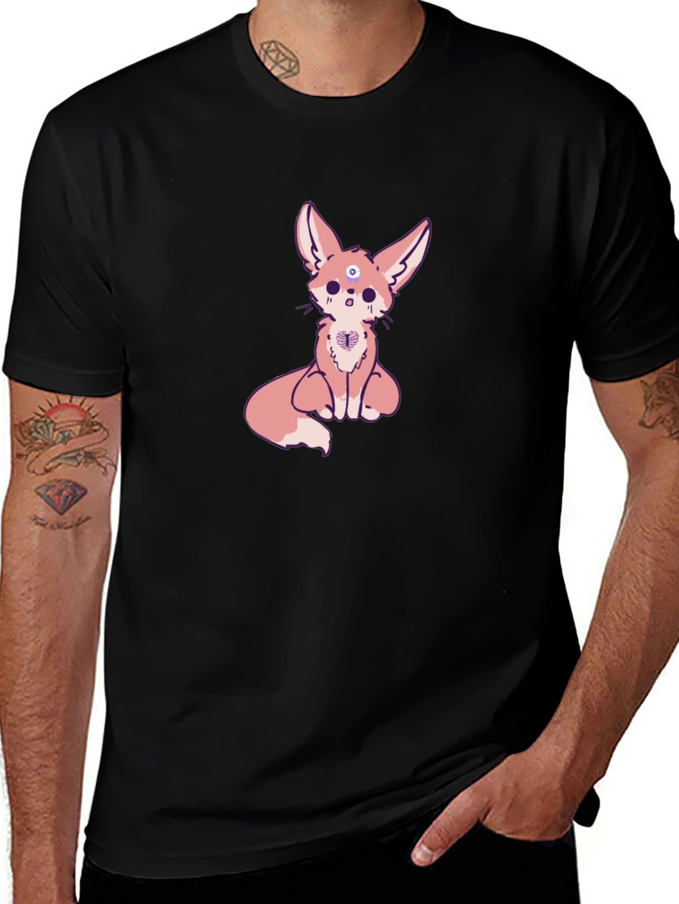 Mystic Fox Graphic Tee - Stylish Cotton Comfort