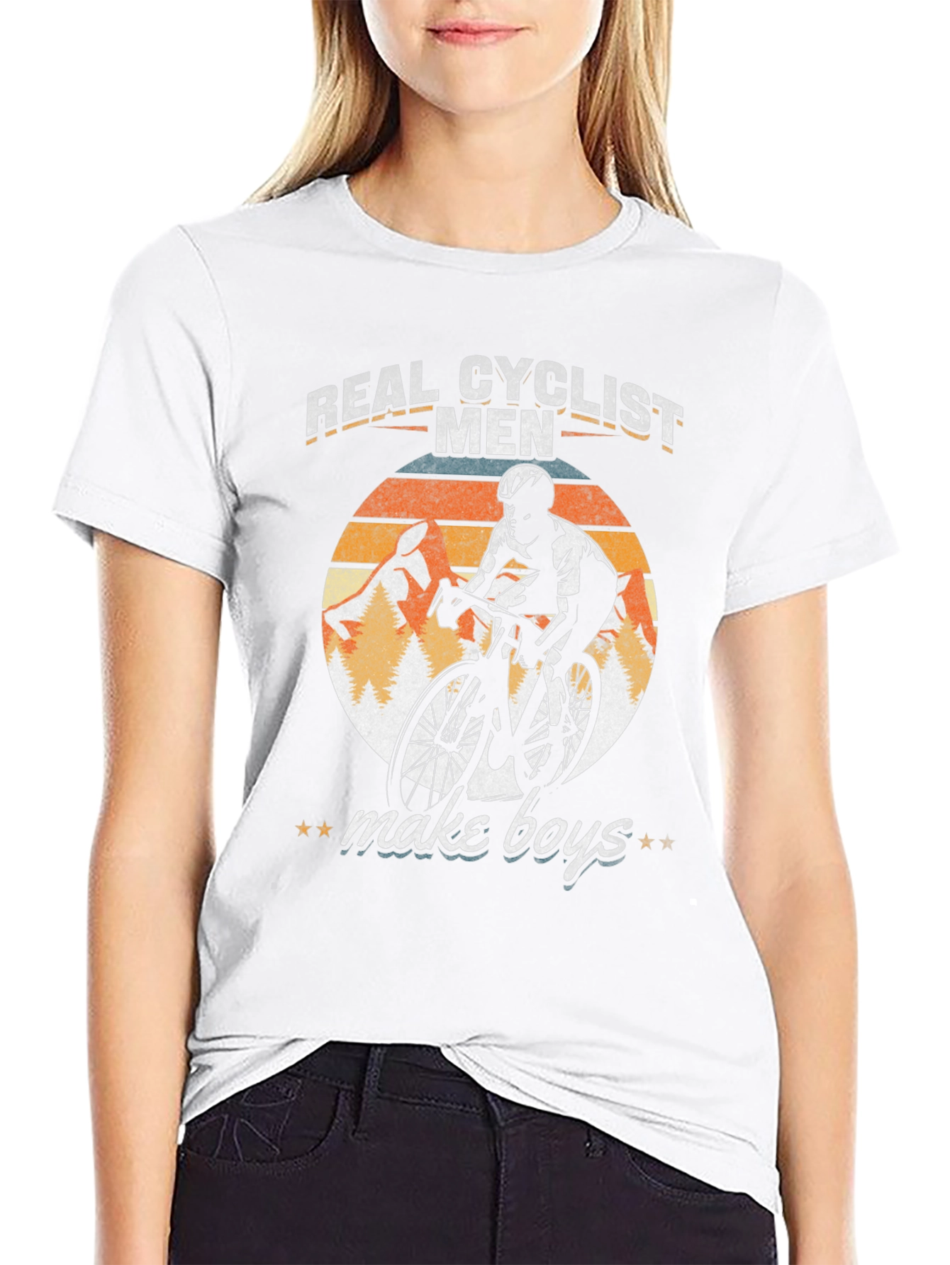Real Cyclist Men Make Boys Graphic Tee