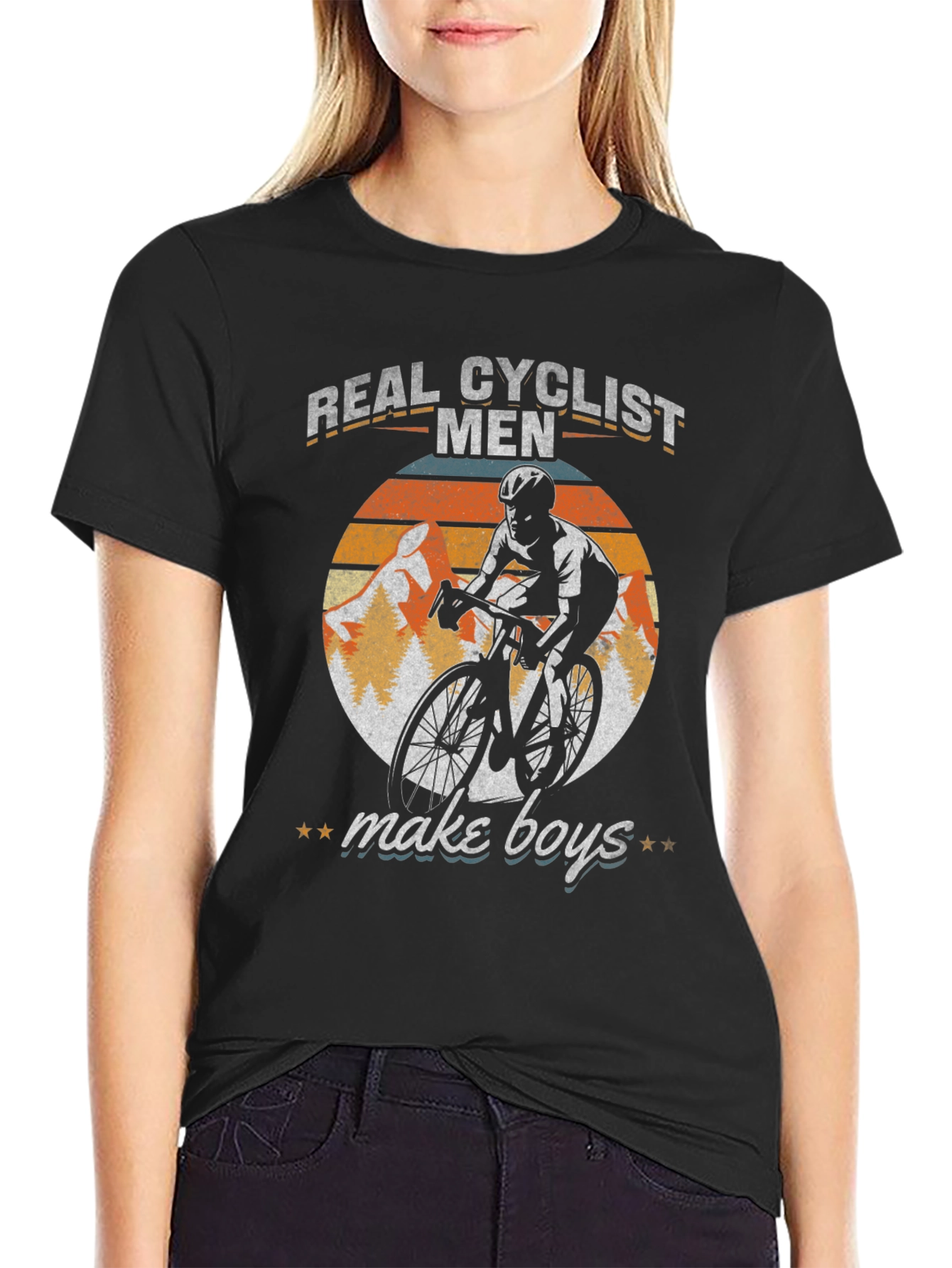 Real Cyclist Men Make Boys Graphic Tee