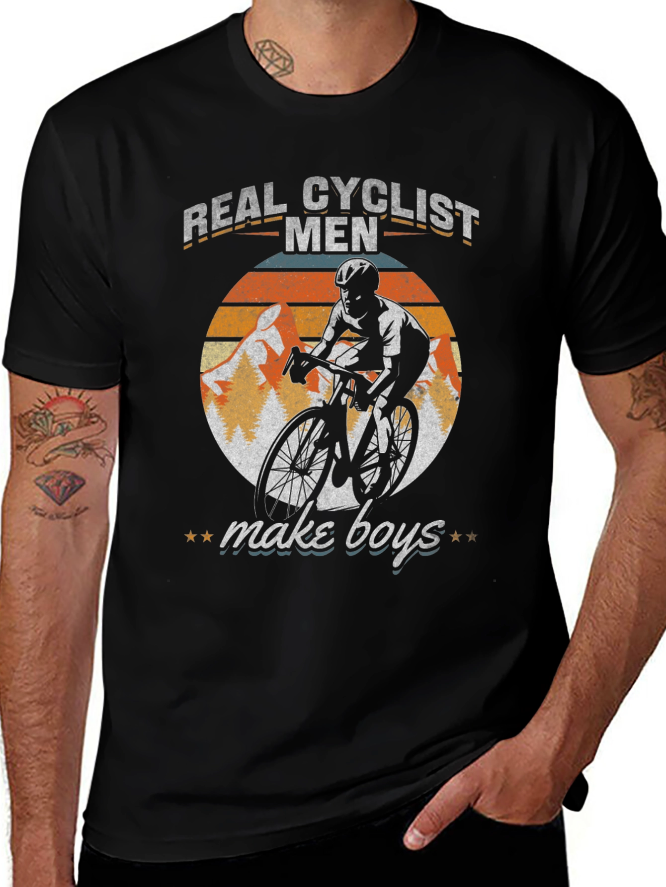 Real Cyclist Men Make Boys Graphic Tee