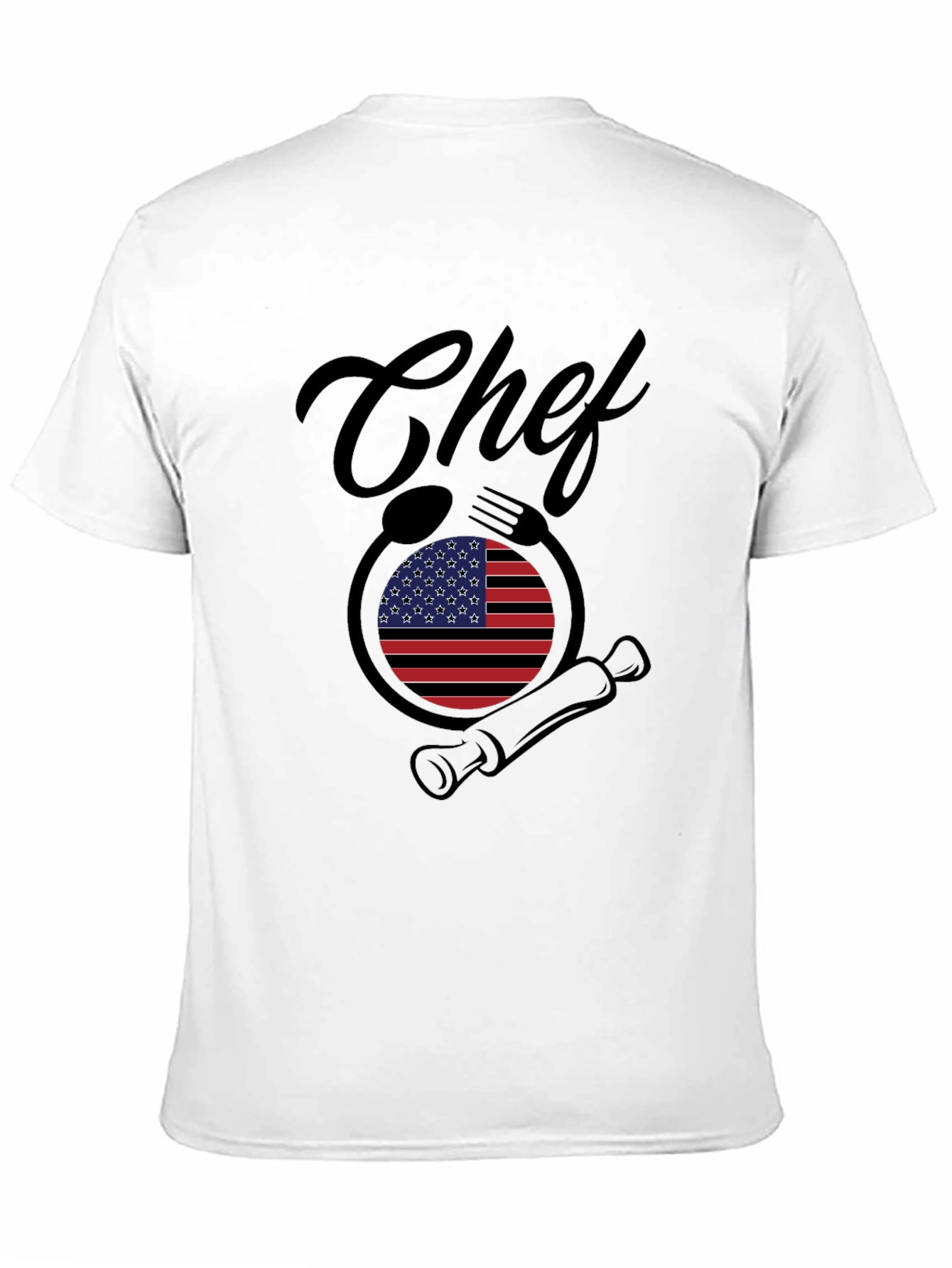 Chef USA Flag T-Shirt - Culinary Patriotic Pride