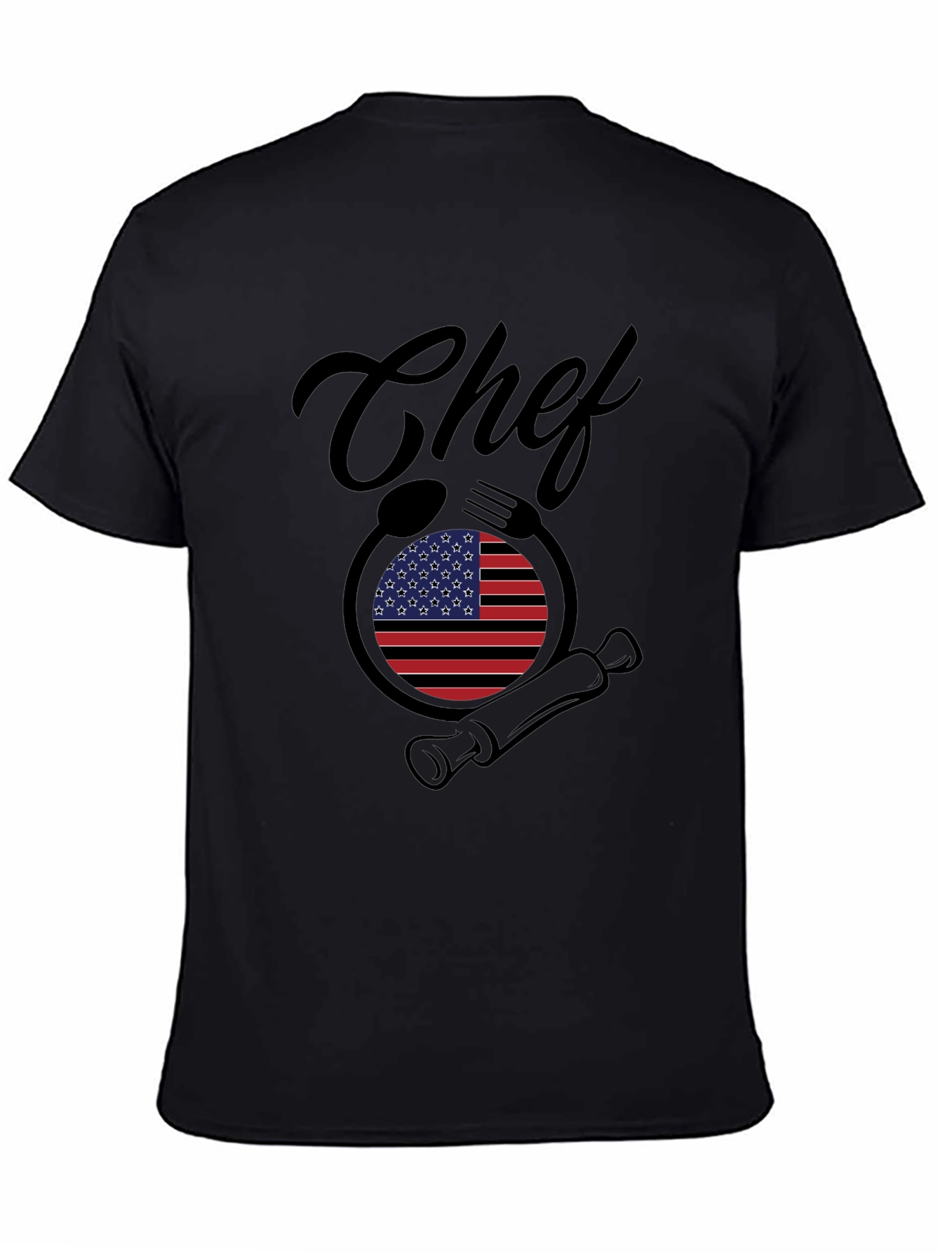 Chef USA Flag T-Shirt - Culinary Patriotic Pride