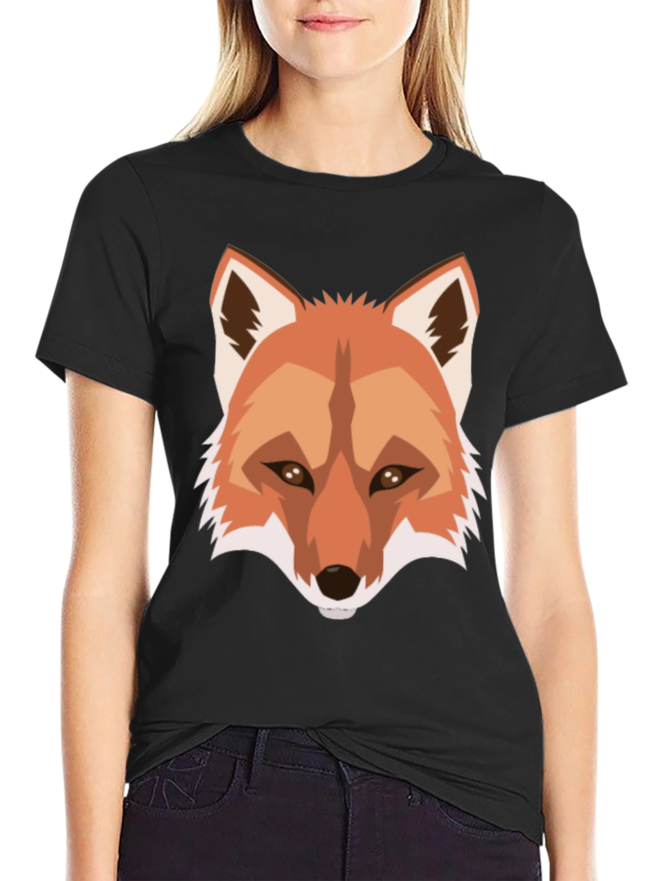Fox Graphic Tee - Stylish Animal Print T-Shirt