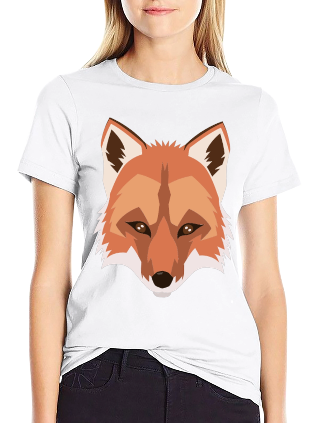 Fox Graphic Tee - Stylish Animal Print T-Shirt