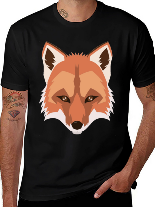 Fox Graphic Tee - Stylish Animal Print T-Shirt