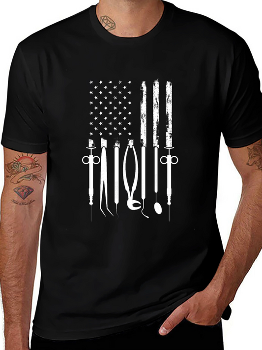 Dental American Flag Graphic T-Shirt