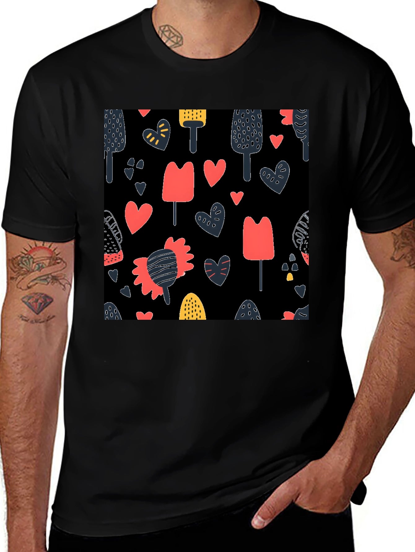 Modern Art Black T-Shirt