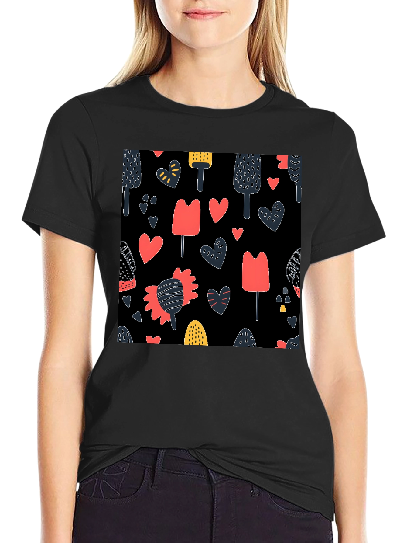 Modern Art Black T-Shirt