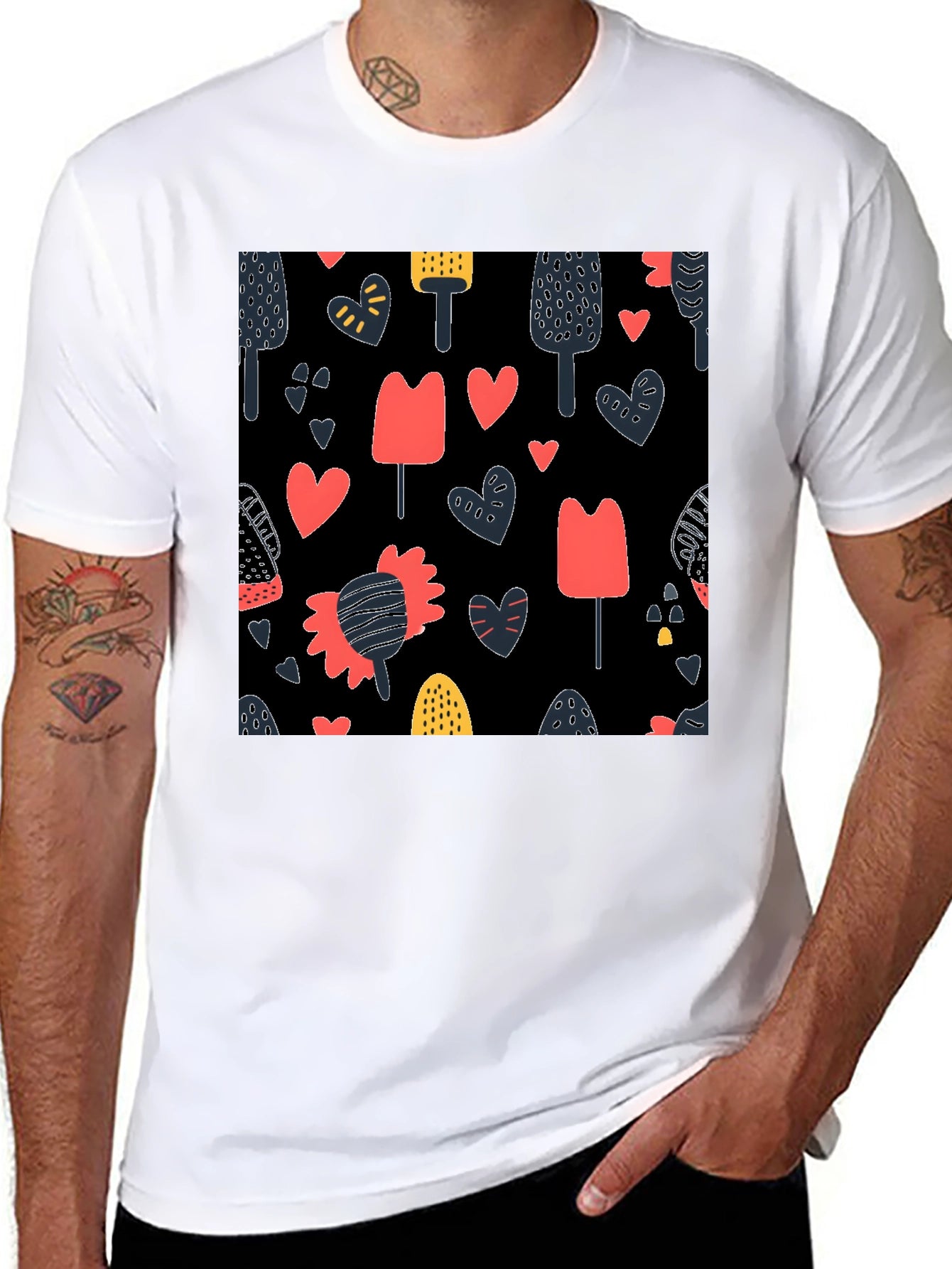 Modern Art Black T-Shirt