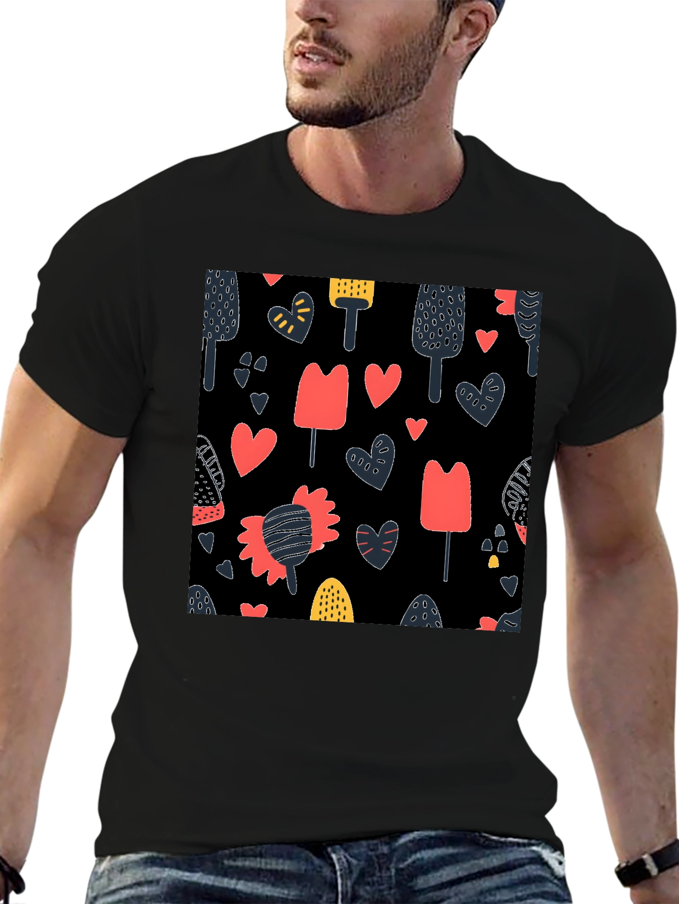 Modern Art Black T-Shirt