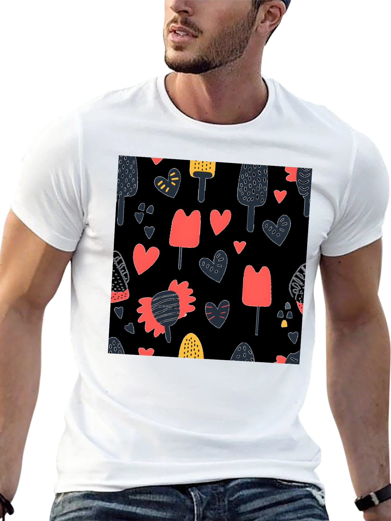 Modern Art Black T-Shirt