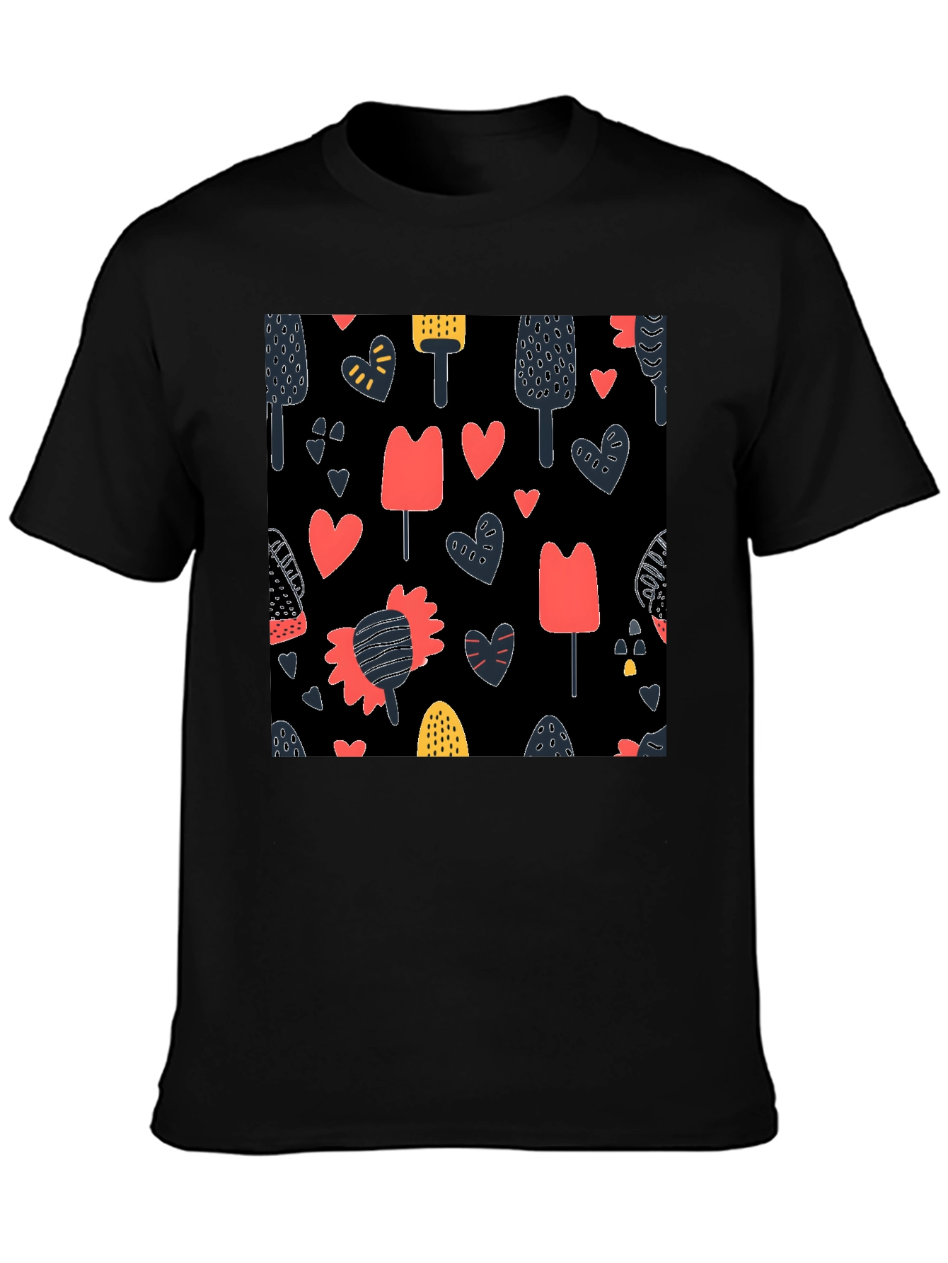 Modern Art Black T-Shirt