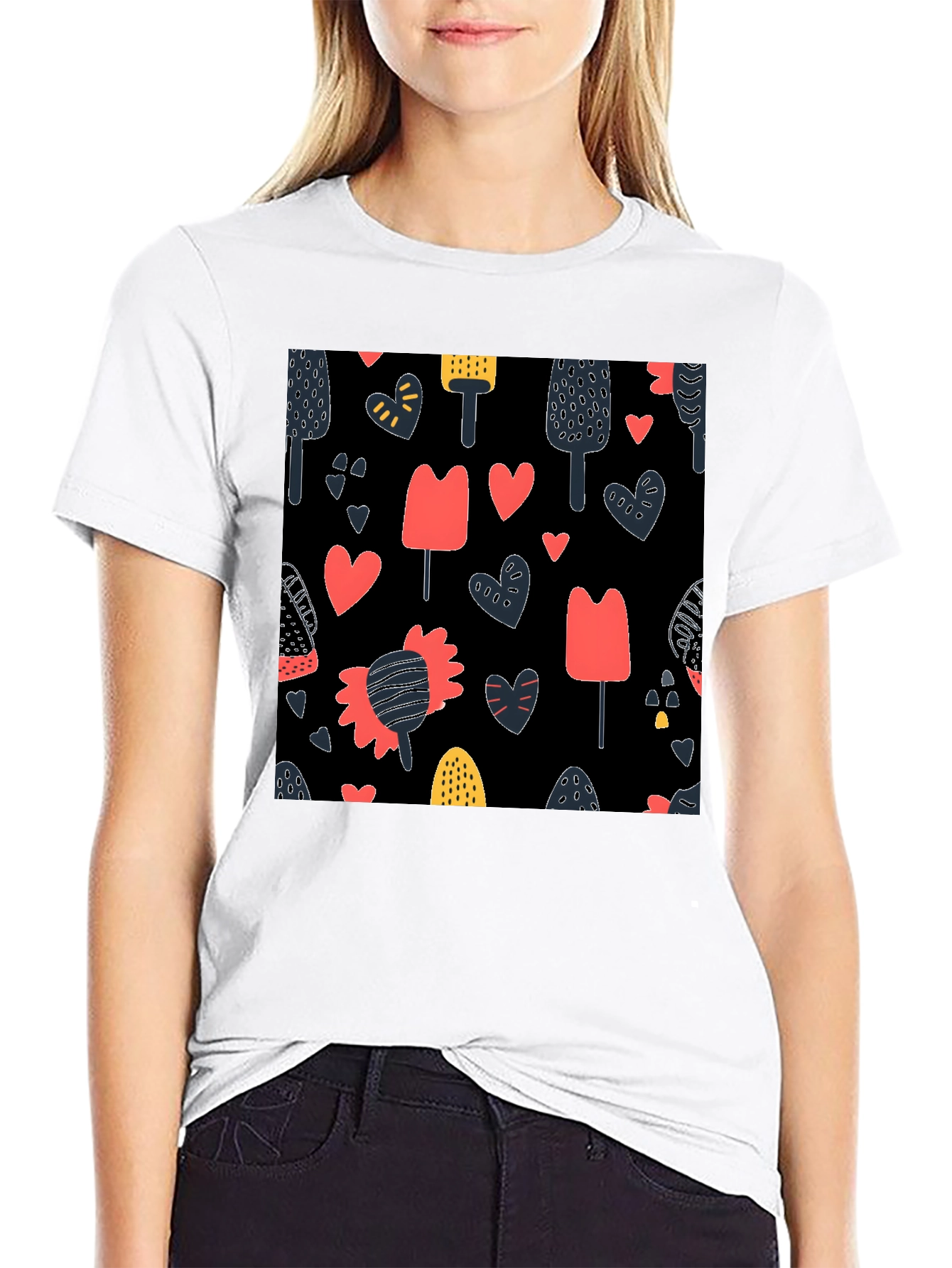 Modern Art Black T-Shirt