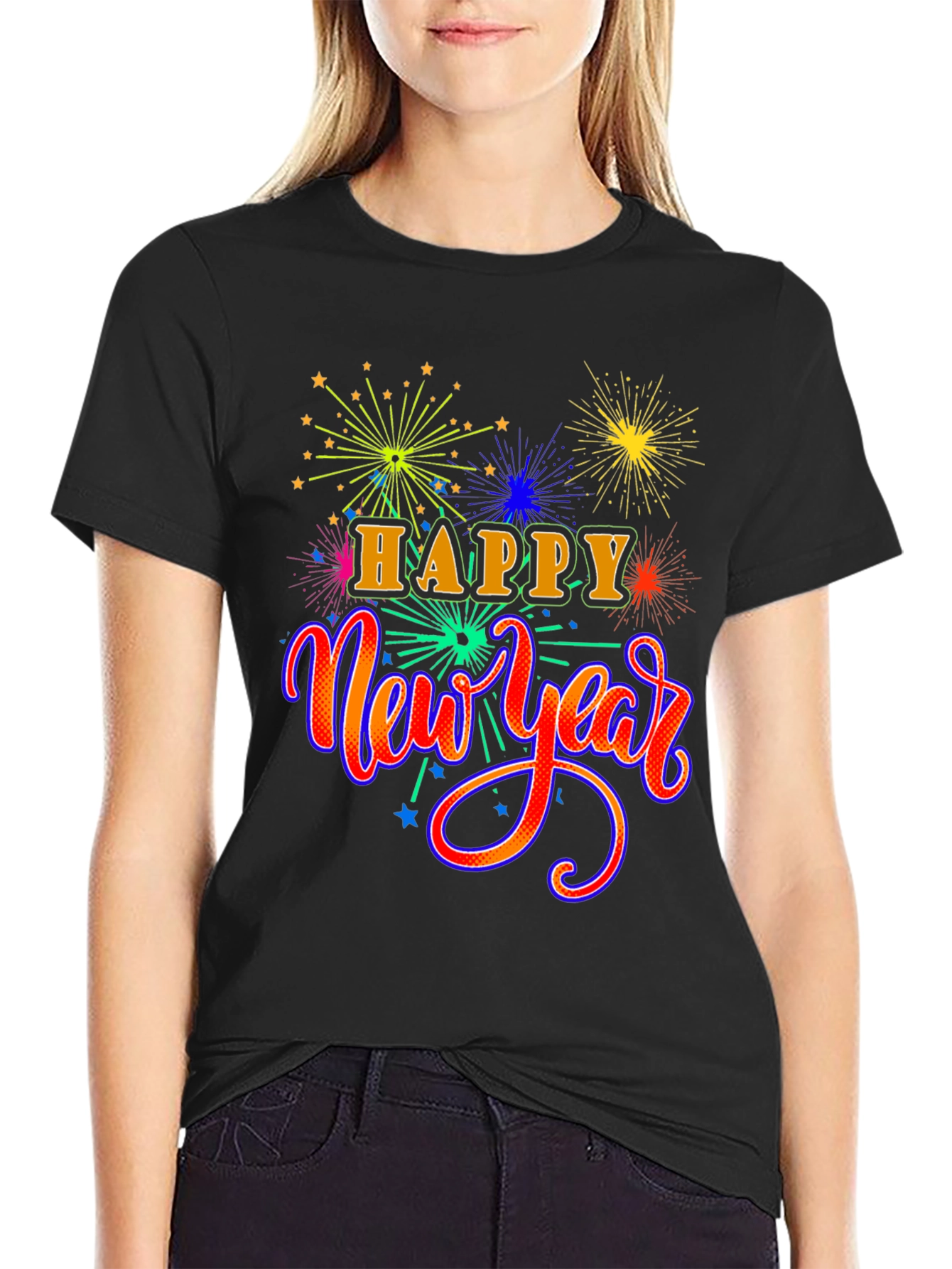 Festive Happy New Year Graphic T-Shirt