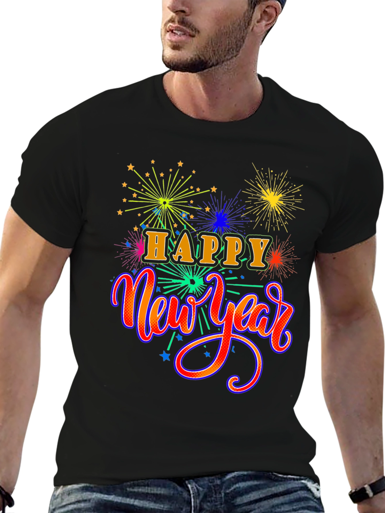 Festive Happy New Year Graphic T-Shirt