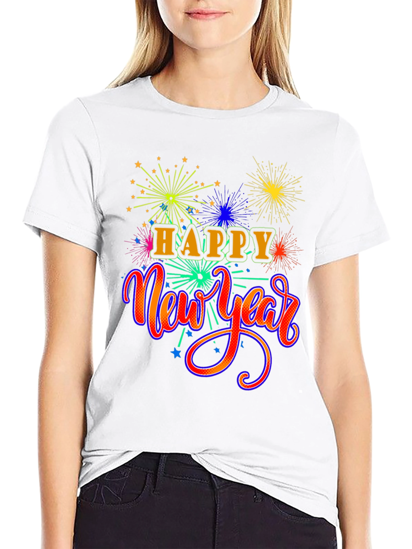 Festive Happy New Year Graphic T-Shirt