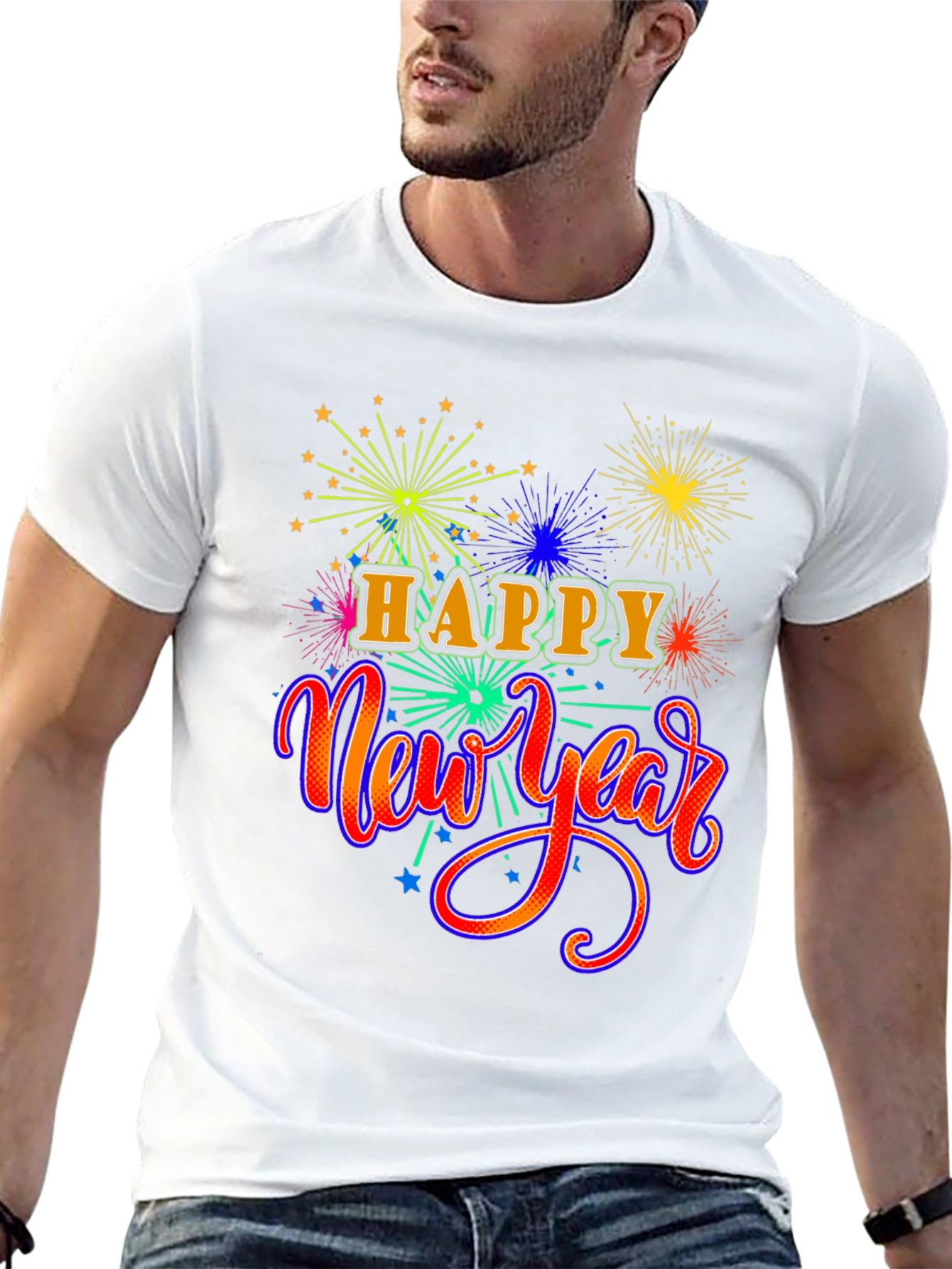 Festive Happy New Year Graphic T-Shirt