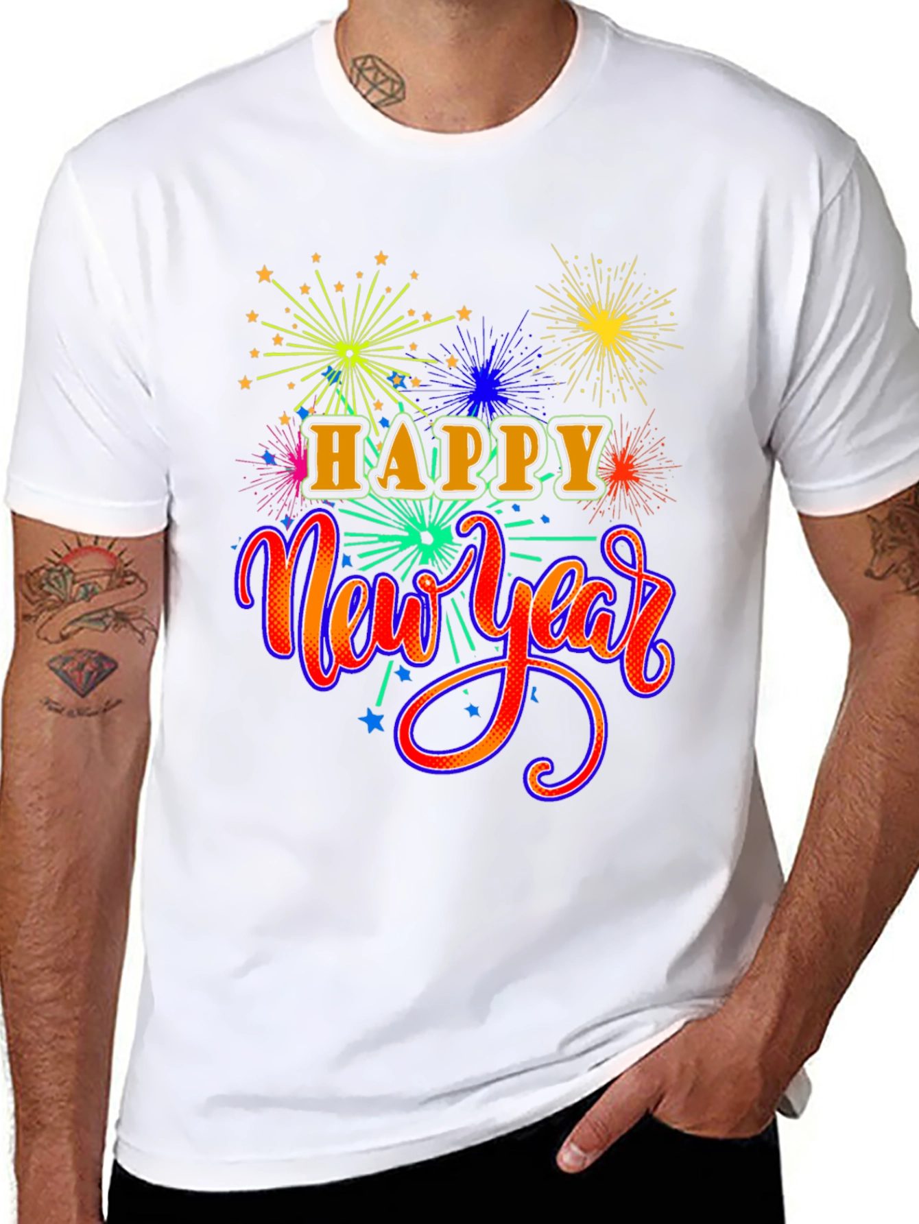 Festive Happy New Year Graphic T-Shirt