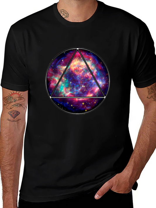 Galaxy Triangle Graphic Tee - Mens Black T-Shirt