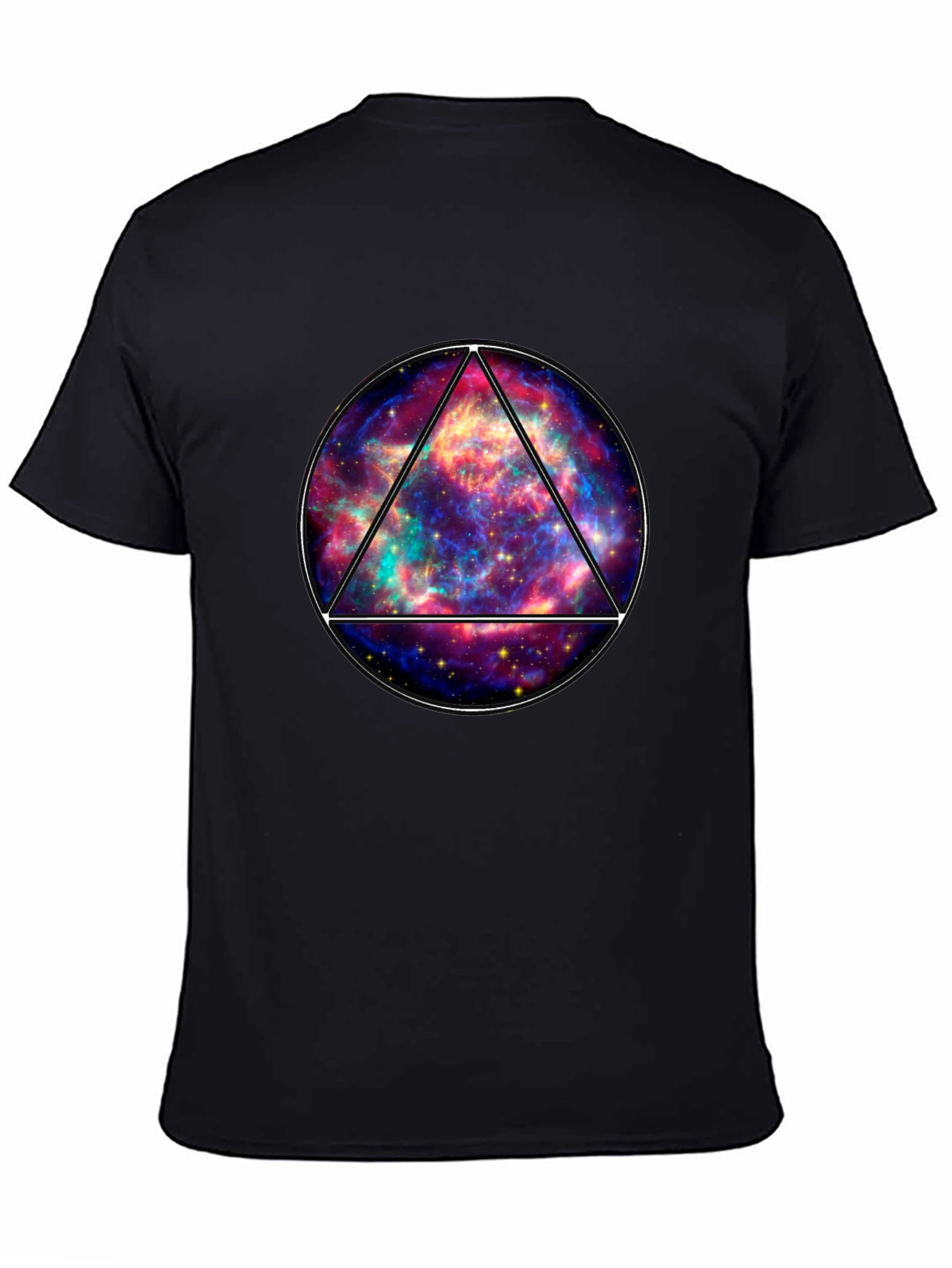 Galaxy Triangle Graphic Tee - Mens Black T-Shirt