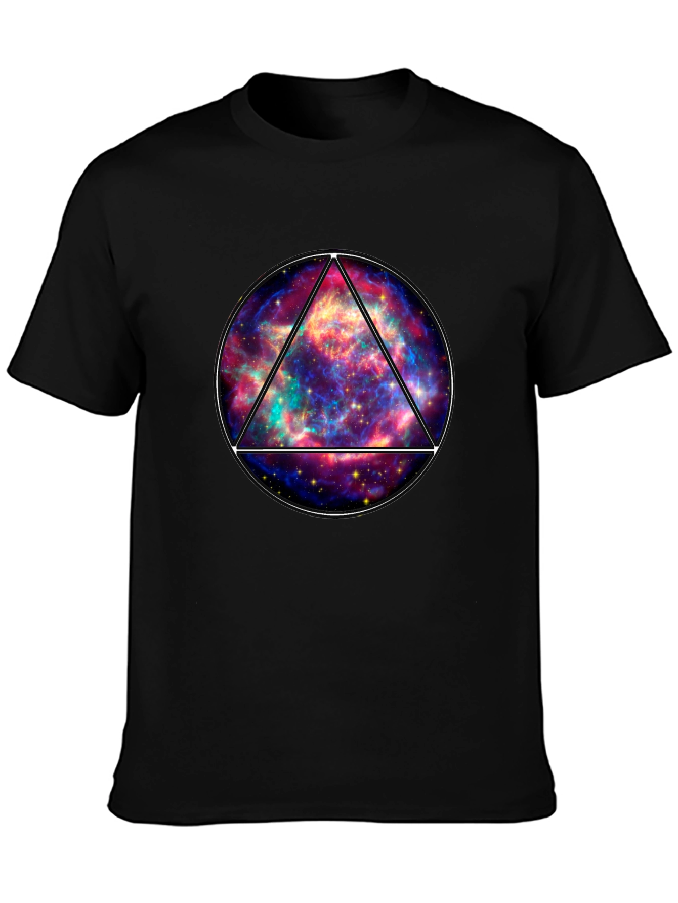 Galaxy Triangle Graphic Tee - Mens Black T-Shirt