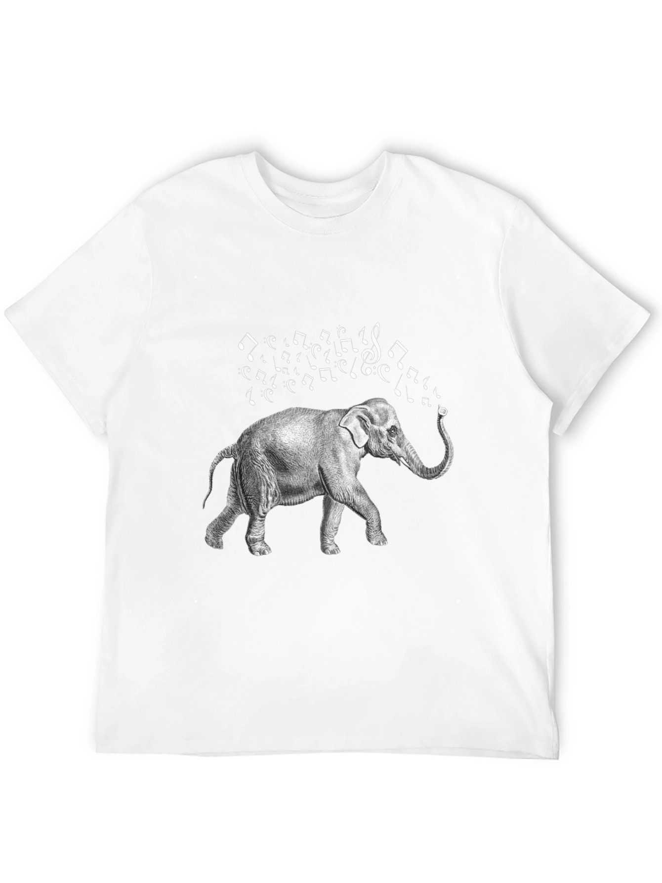 Musical Elephant Black T-Shirt
