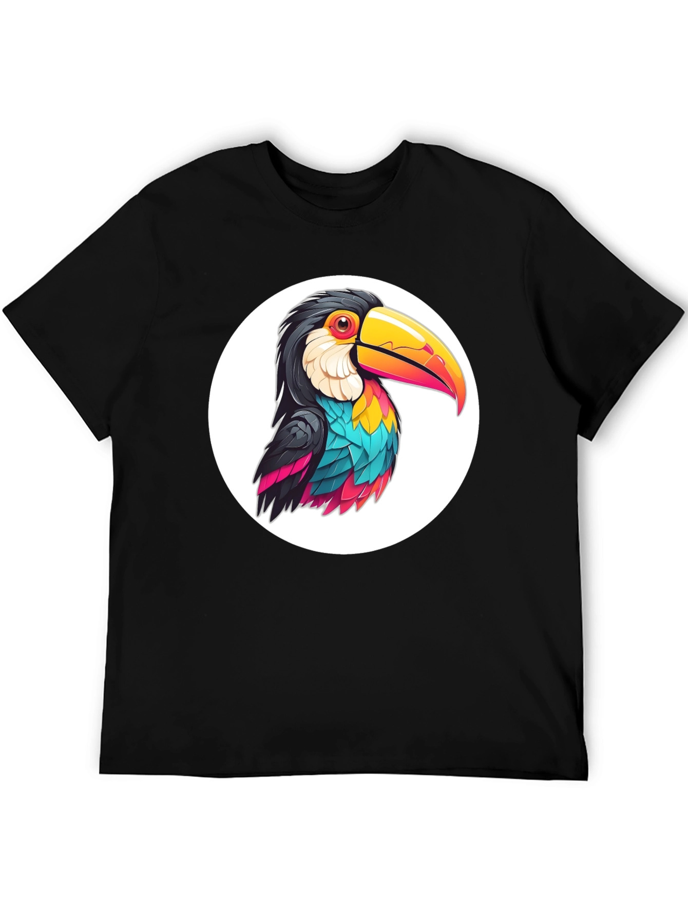 Toucan Graphic Tee - Black Casual T-Shirt