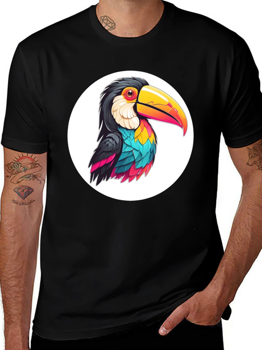 Toucan Graphic Tee - Black Casual T-Shirt