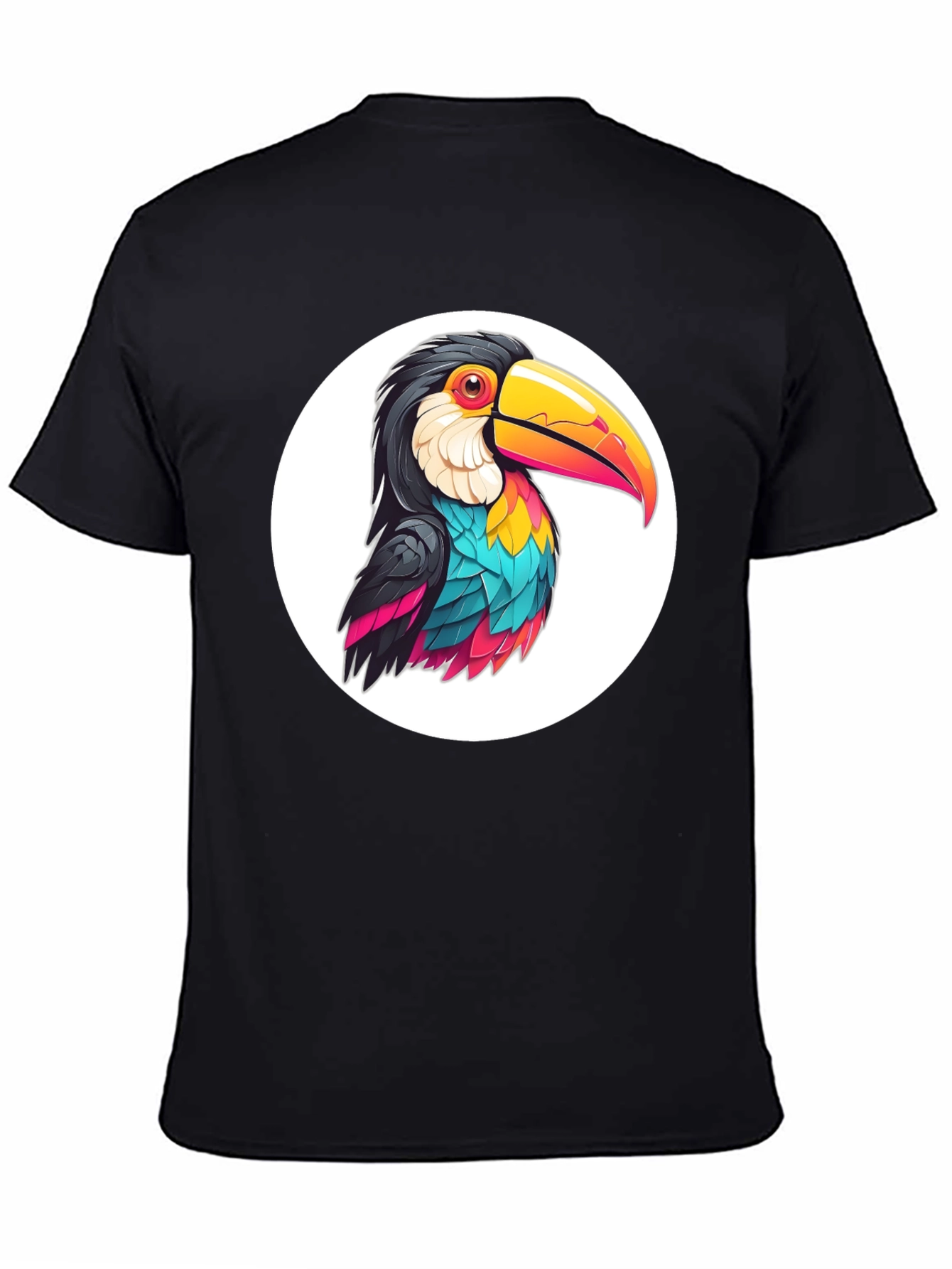 Toucan Graphic Tee - Black Casual T-Shirt