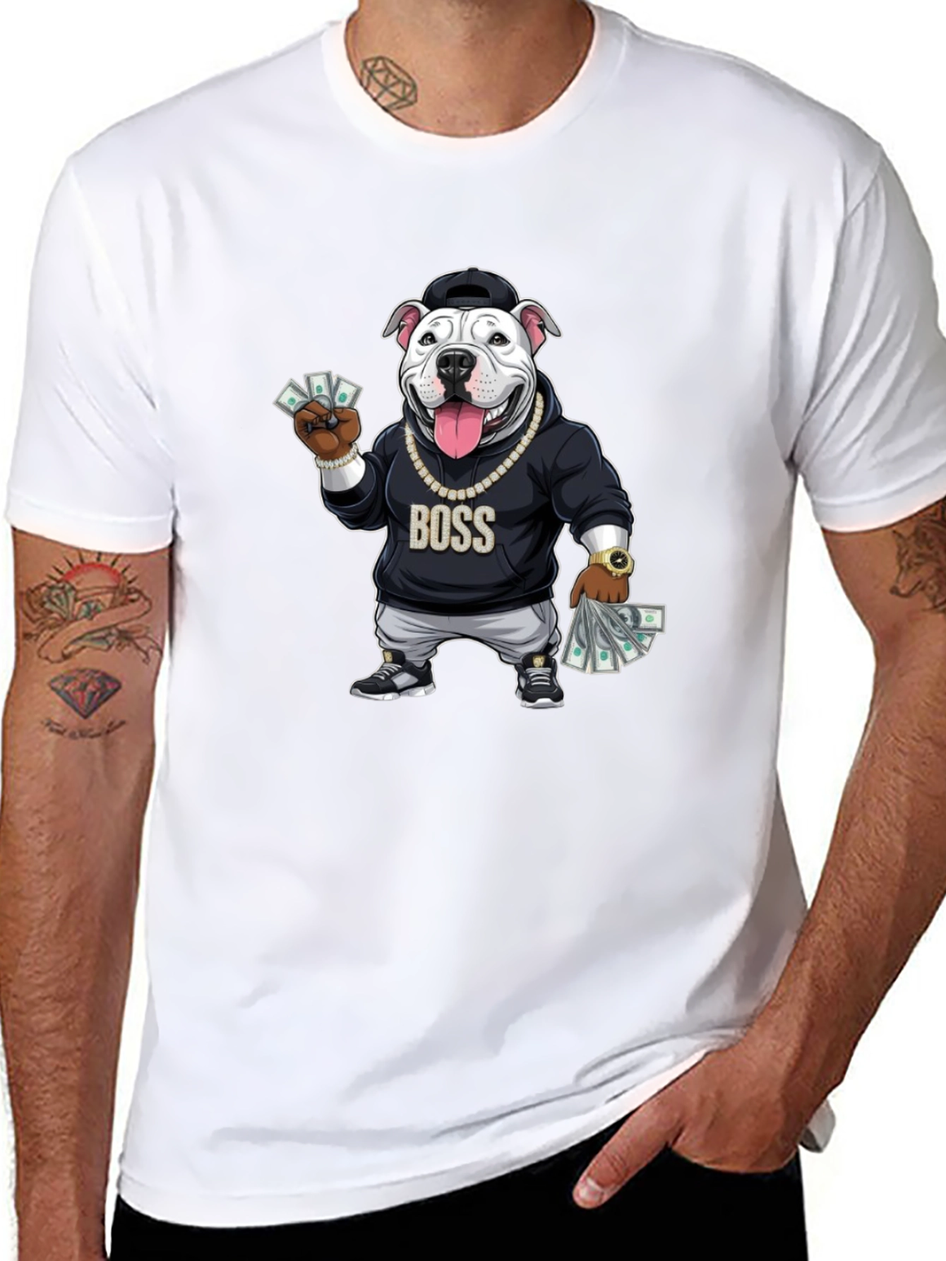 Boss Dog Graphic Black T-Shirt