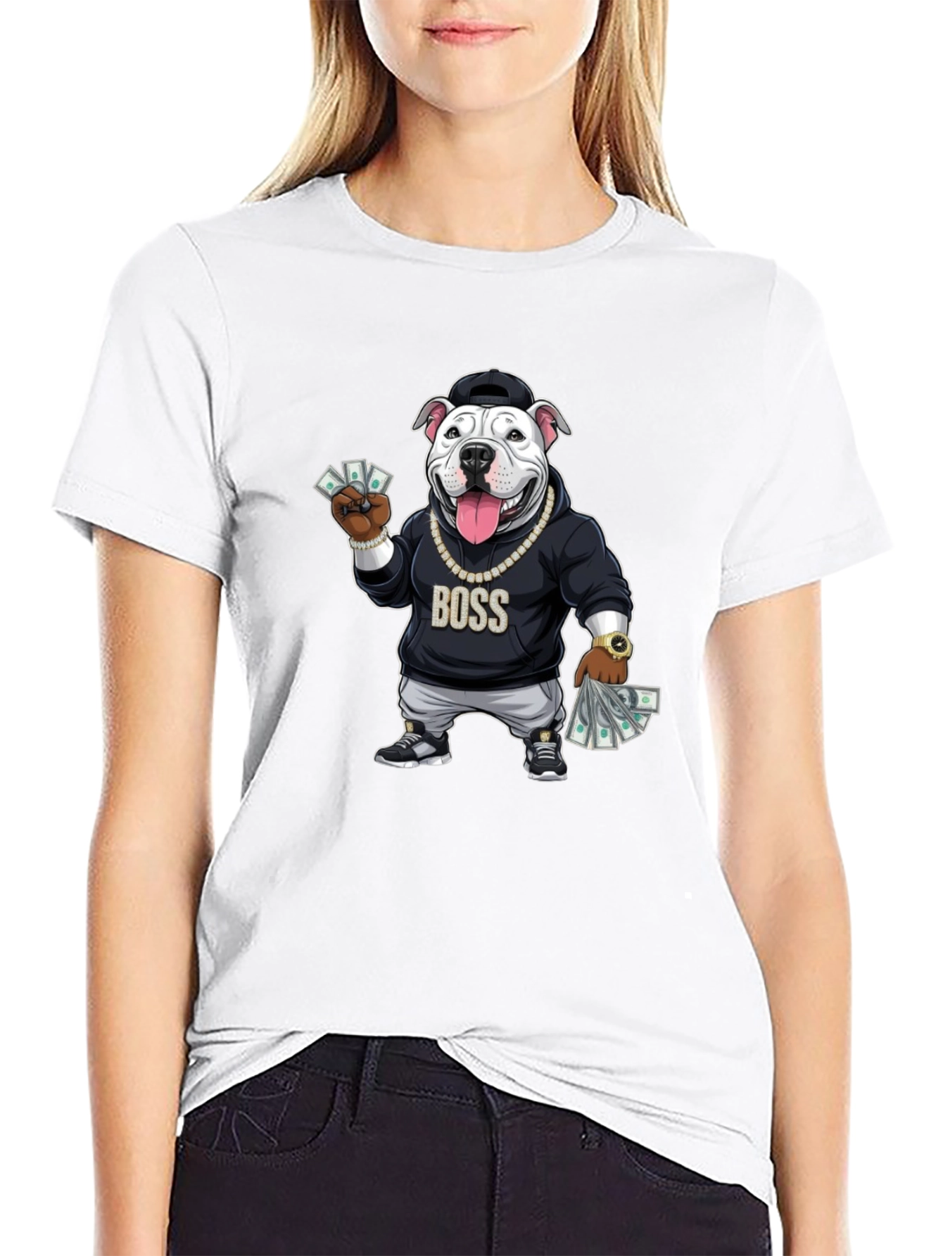 Boss Dog Graphic Black T-Shirt