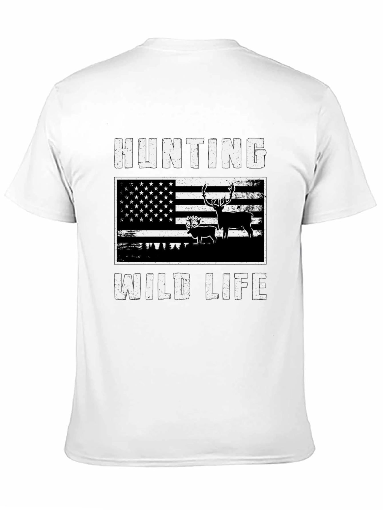 Hunting Wildlife USA Flag T-Shirt