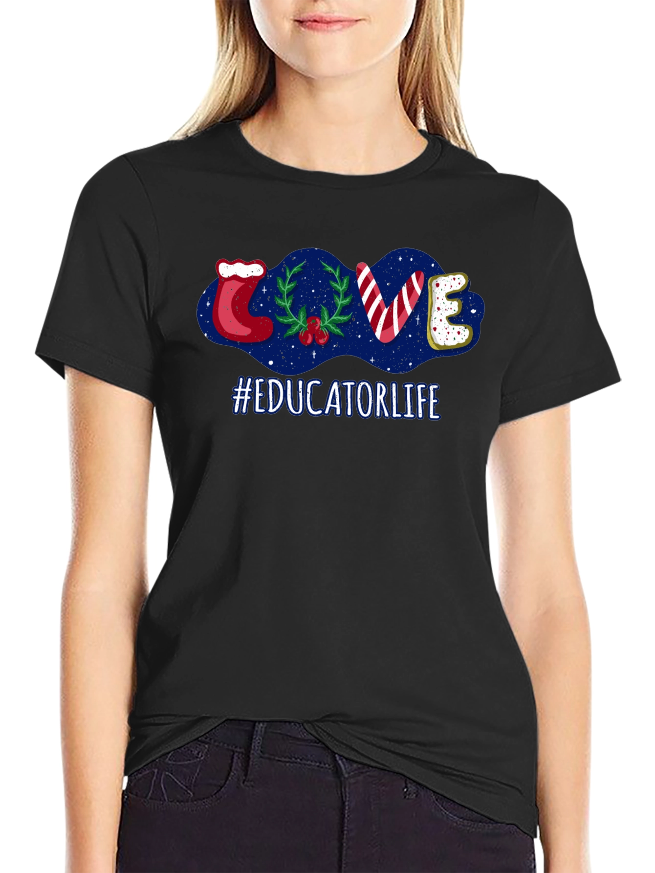 Educator Life Christmas LOVE T-Shirt