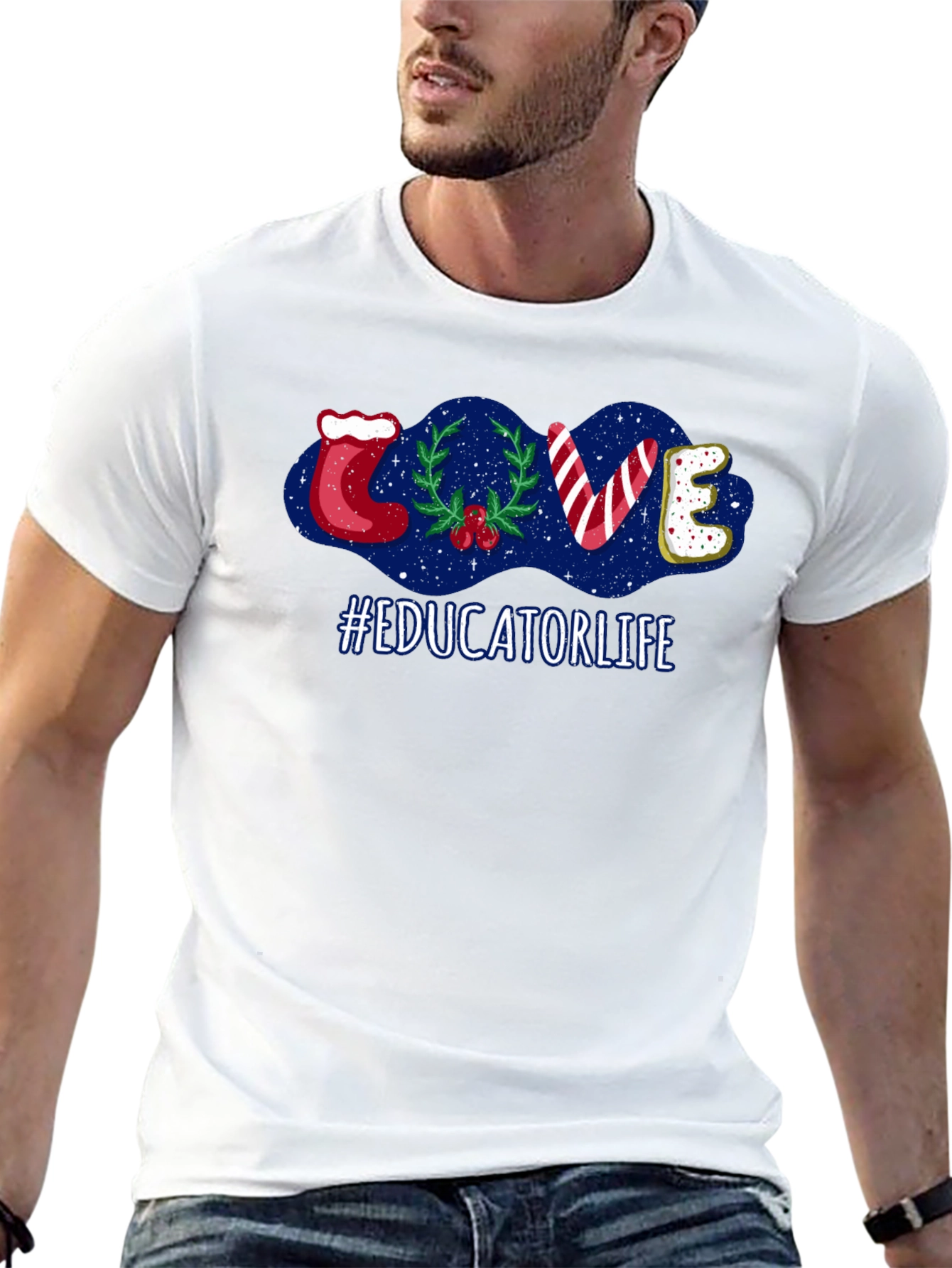 Educator Life Christmas LOVE T-Shirt