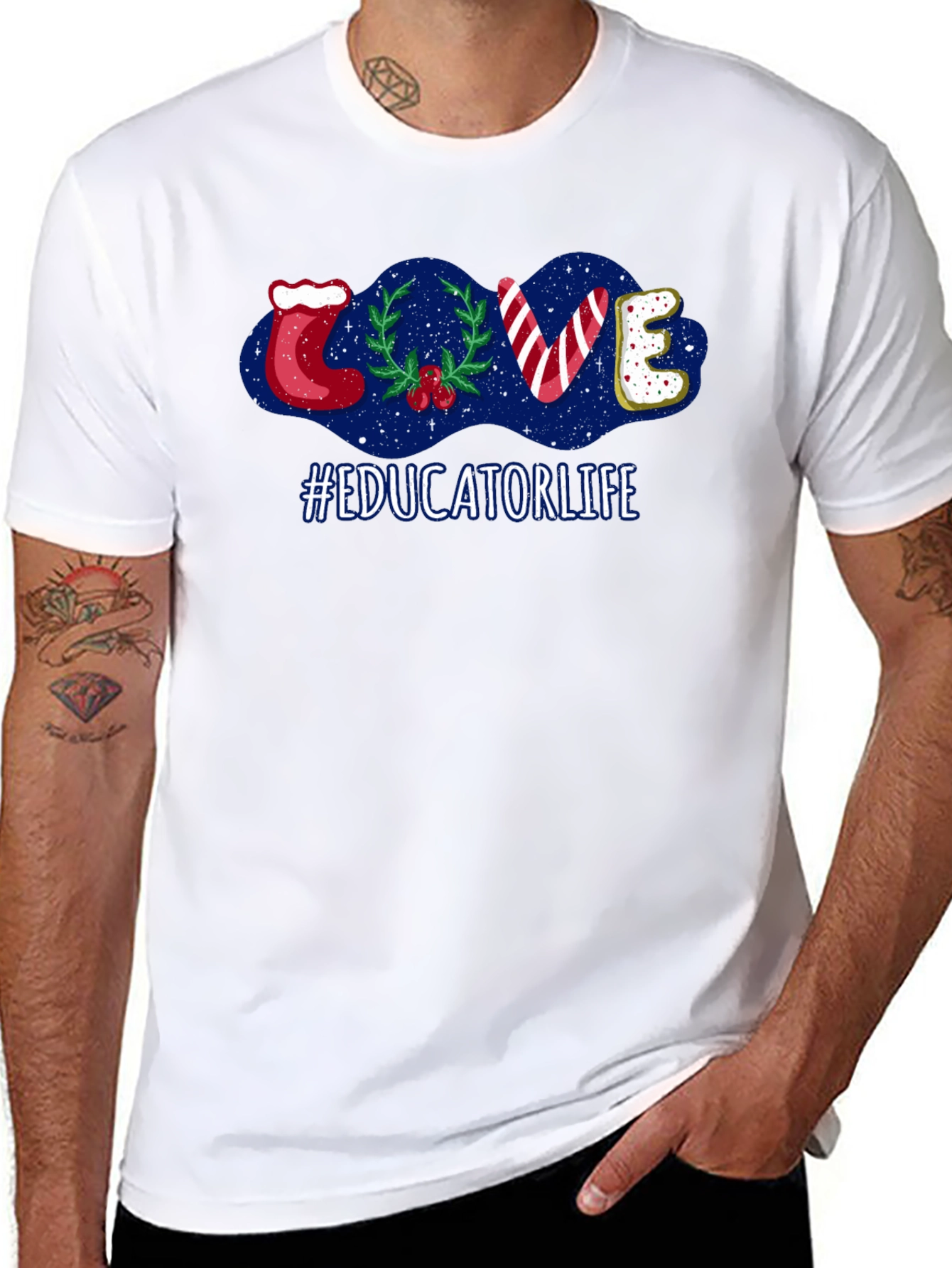 Educator Life Christmas LOVE T-Shirt