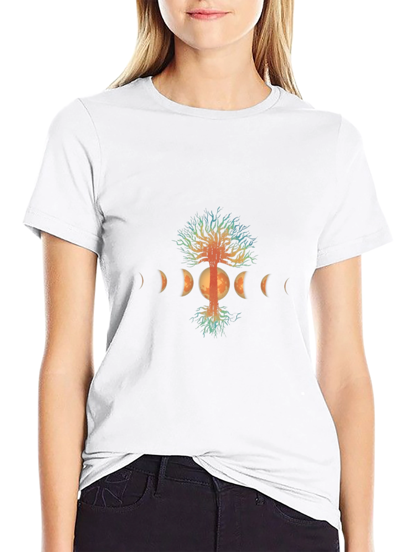 Tree of Life Moon Phases Graphic T-Shirt