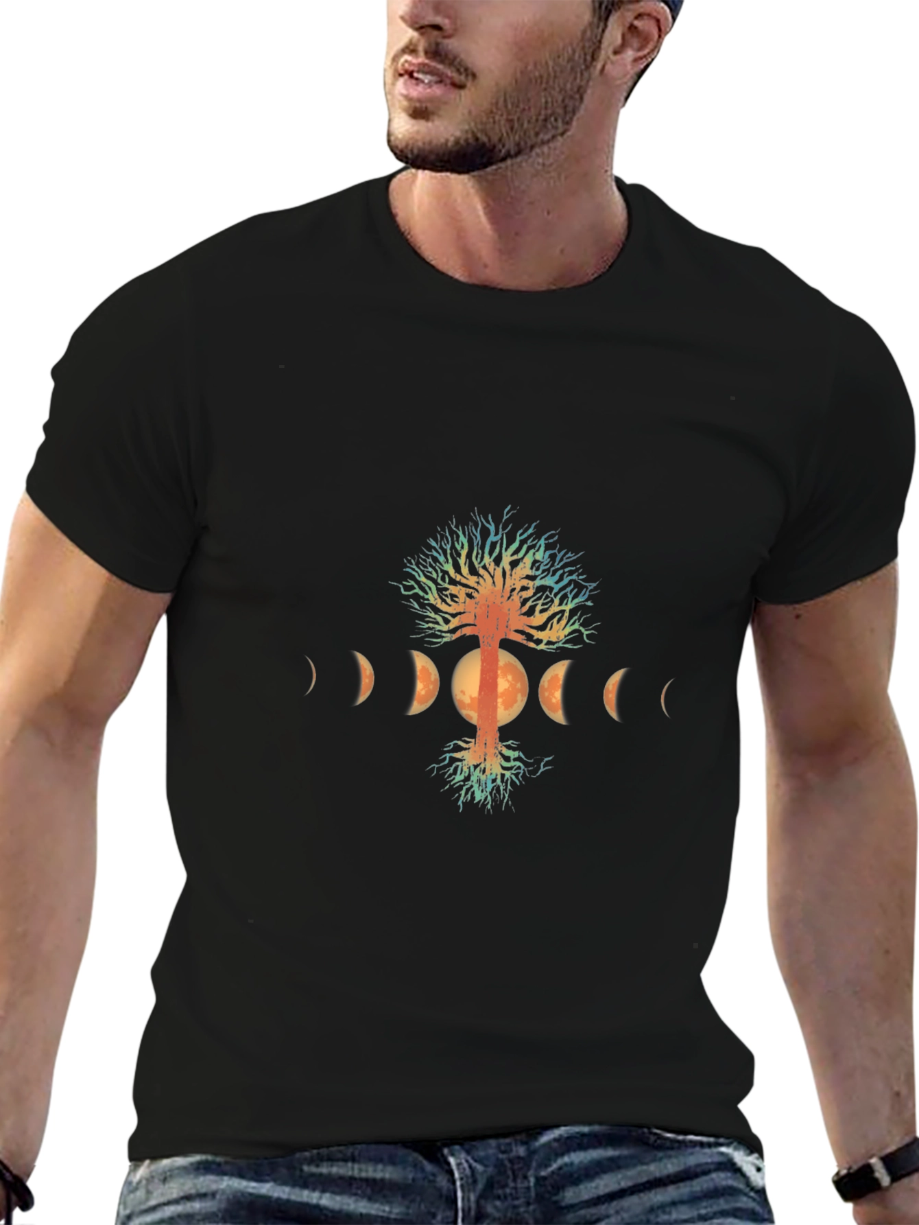 Tree of Life Moon Phases Graphic T-Shirt