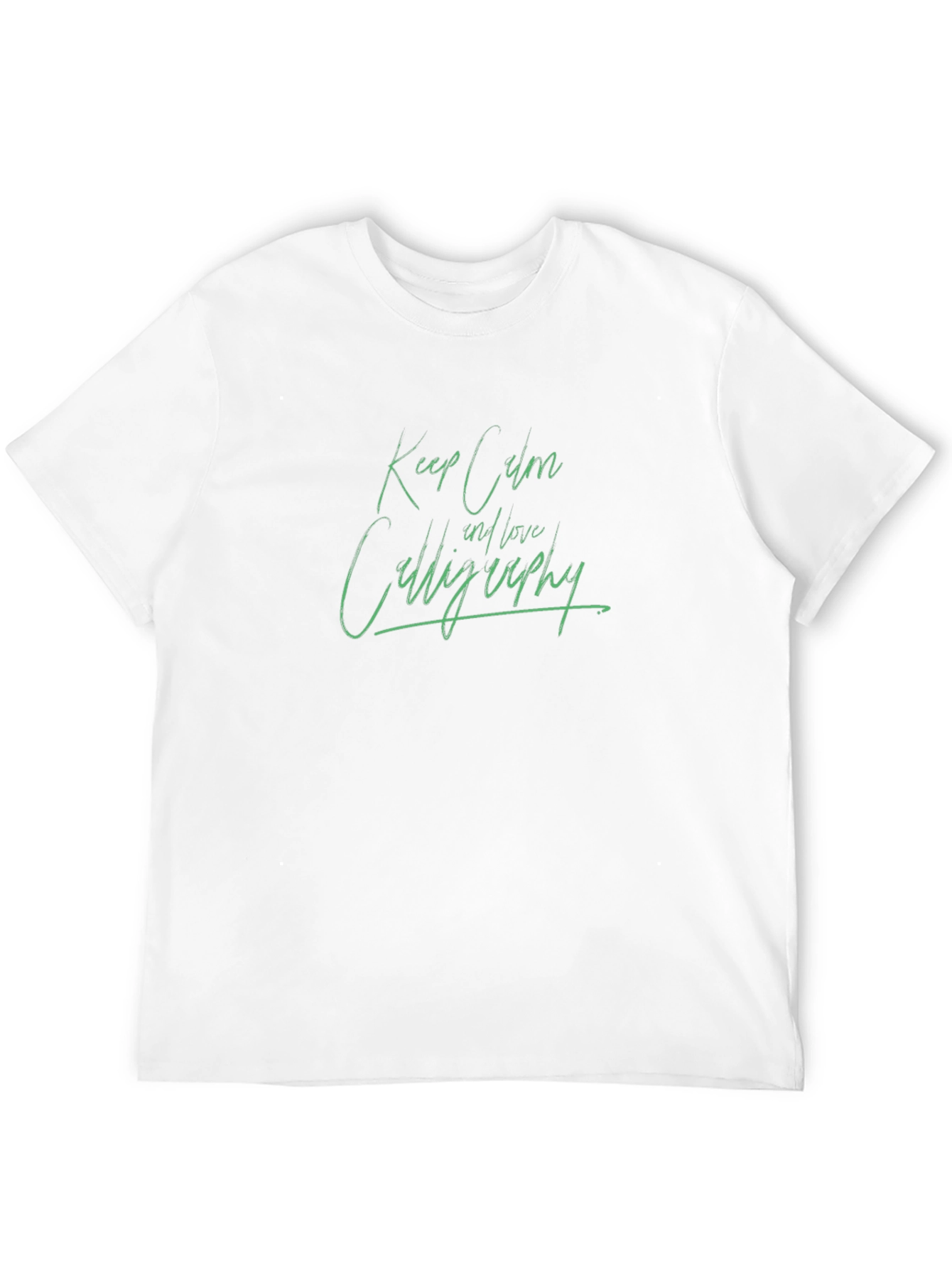 Keep Calm and Love Calligraphy Black T-Shirt