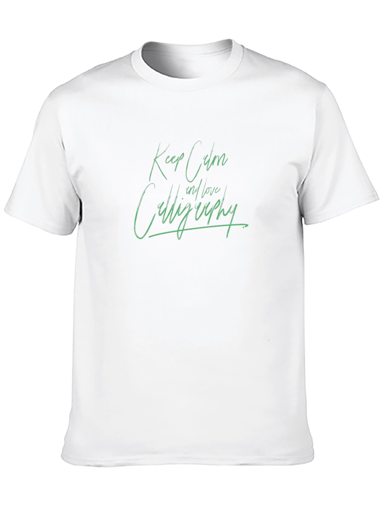 Keep Calm and Love Calligraphy Black T-Shirt