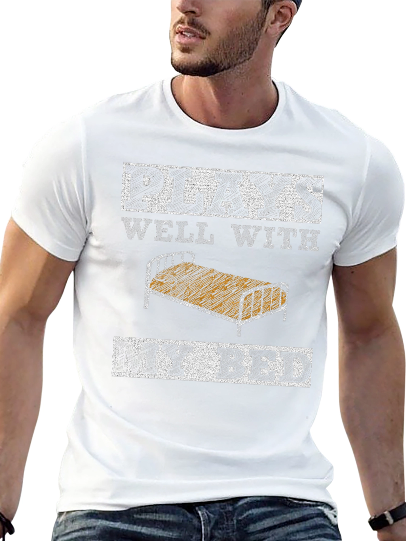 Plays Well With My Bed Graphic Tee